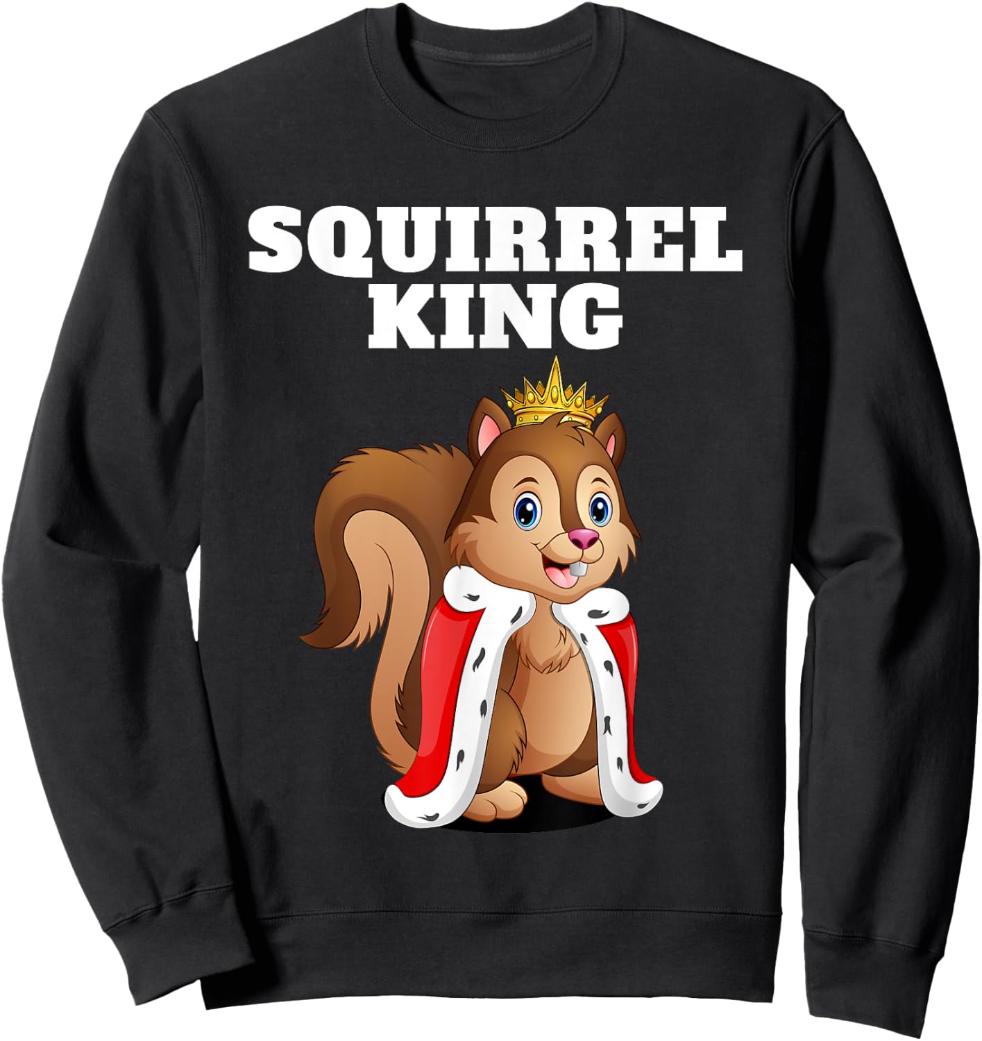 Squirrel King | Boys Squirrel | Squirrel Sweatshirt - Sweatshirt | Black