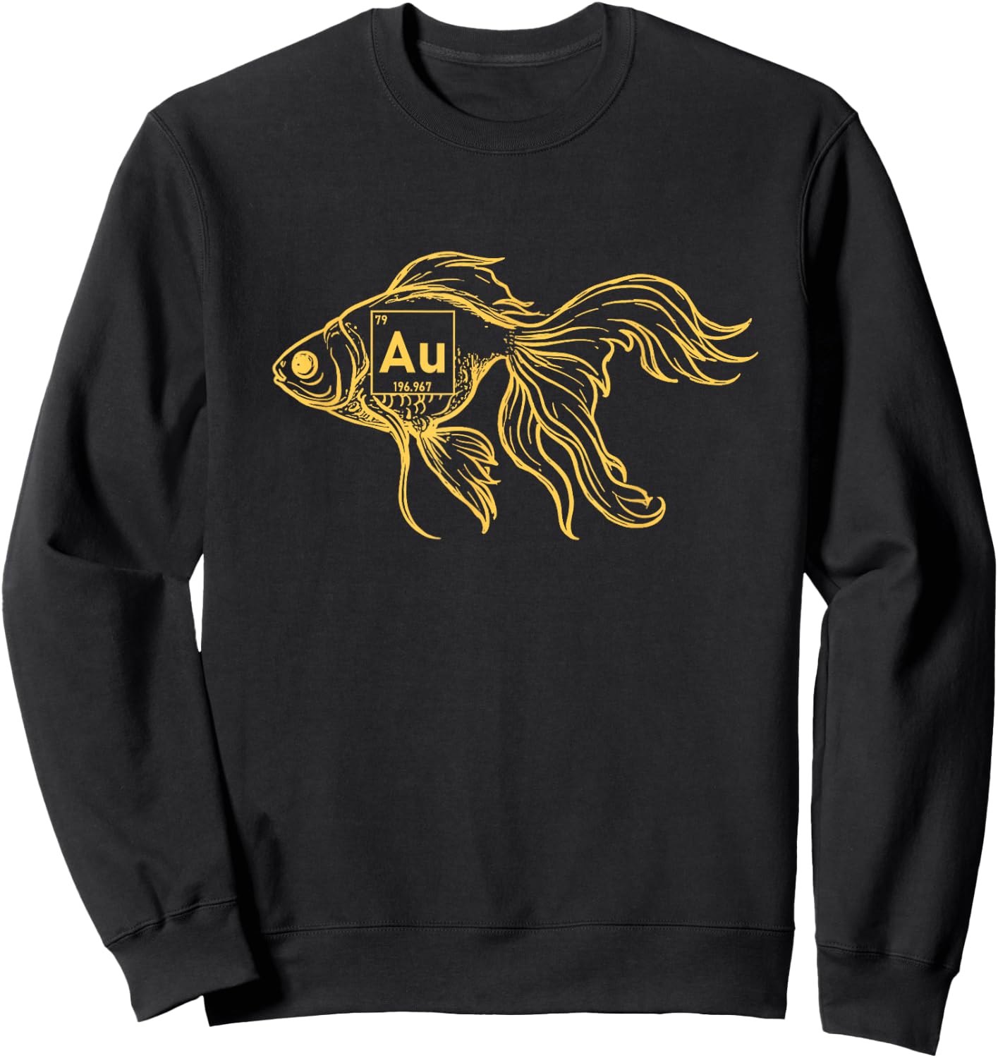 Science Teacher Chemistry Scientist Periodic Goldfish Sweatshirt - Sweatshirt | Black