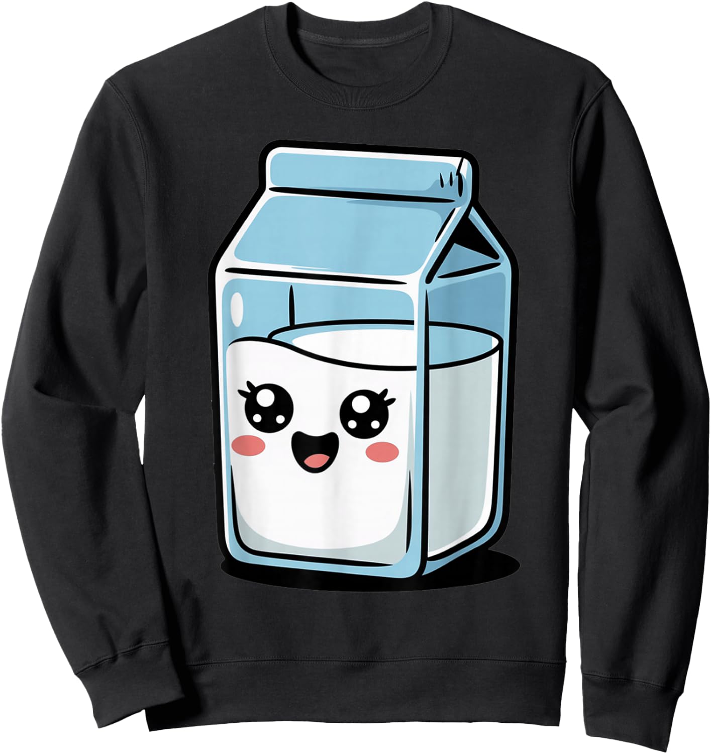 Cute Milk Cookie Halloween Costume Kawaii Couple Matching Sweatshirt - Sweatshirt | Black