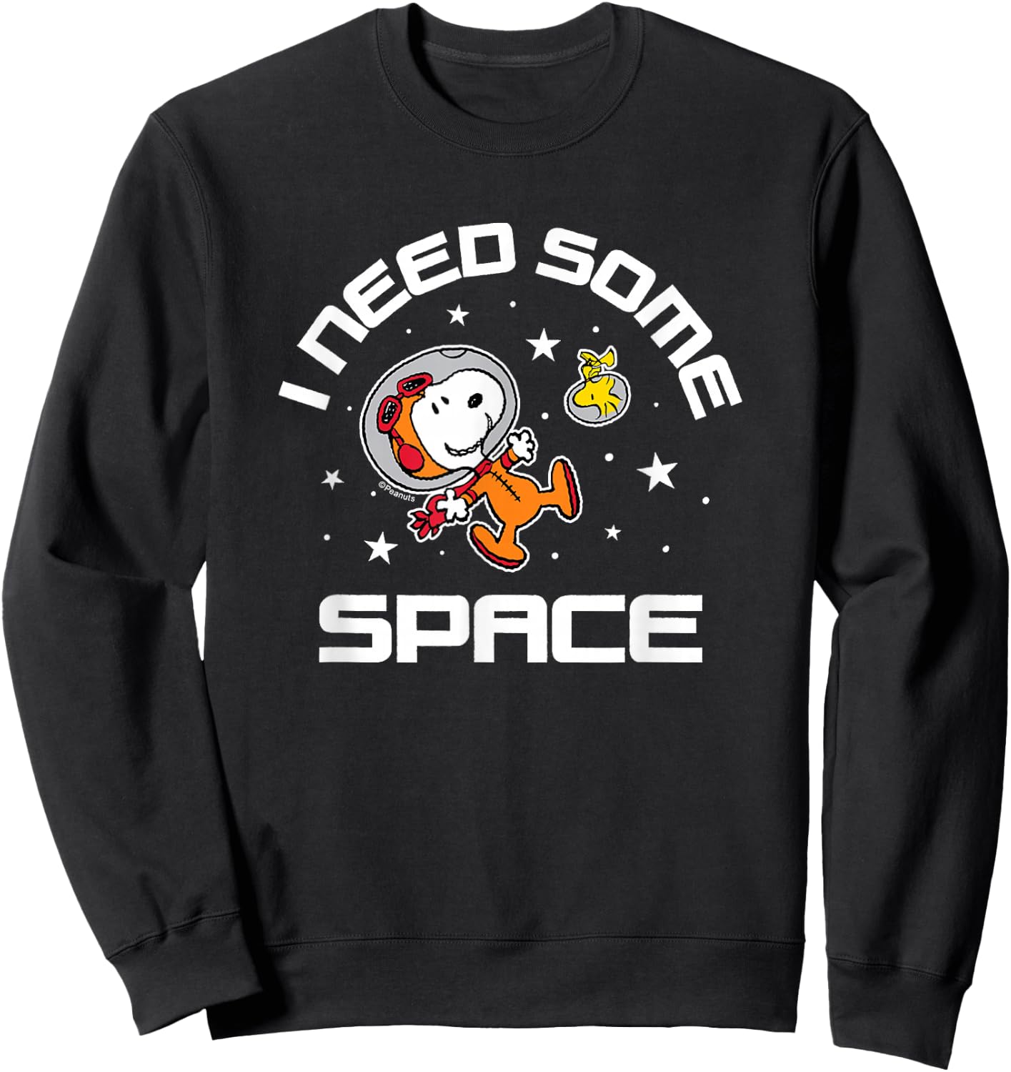 Peanuts - Snoopy and Woodstock I Need Some Space Sweatshirt - Sweatshirt | Black