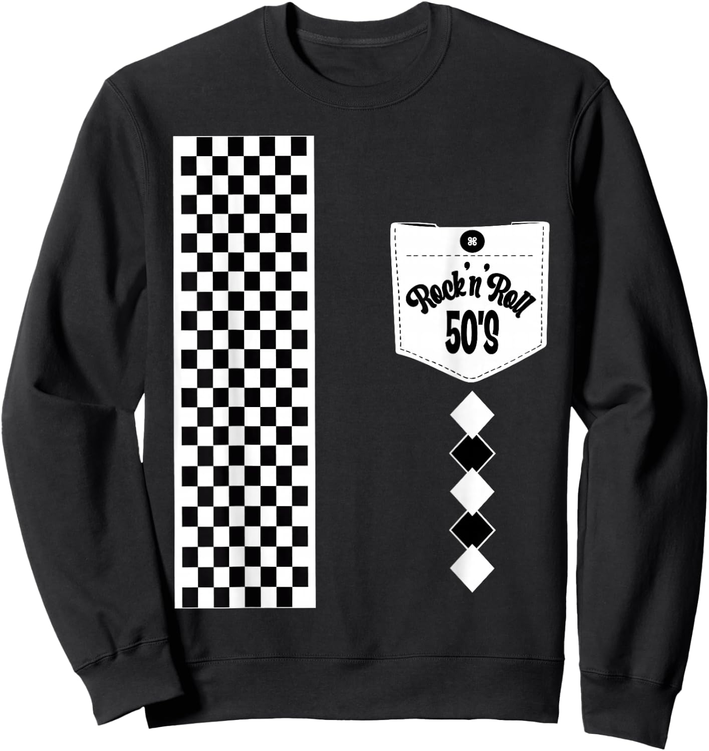 Rockabilly Bowling 50s Sock Hop Costumes Greaser Retro 1950s Sweatshirt - Sweatshirt | Black