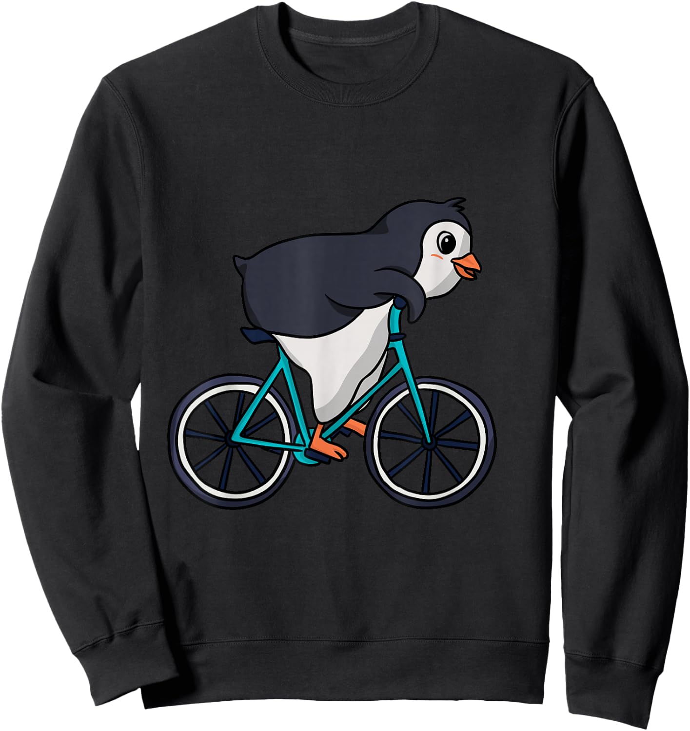 Bicycle Penguin Cycling Sweatshirt - Sweatshirt | Black