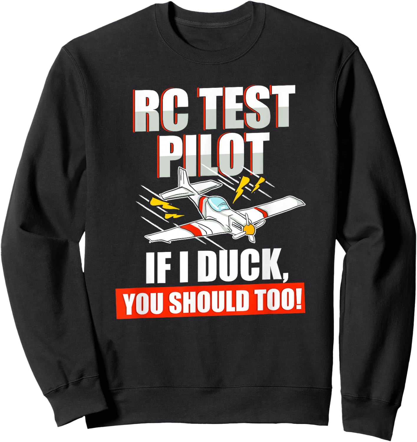 RC Plane Pilot Radio Controlled Flyer Sweatshirt - Sweatshirt | Black