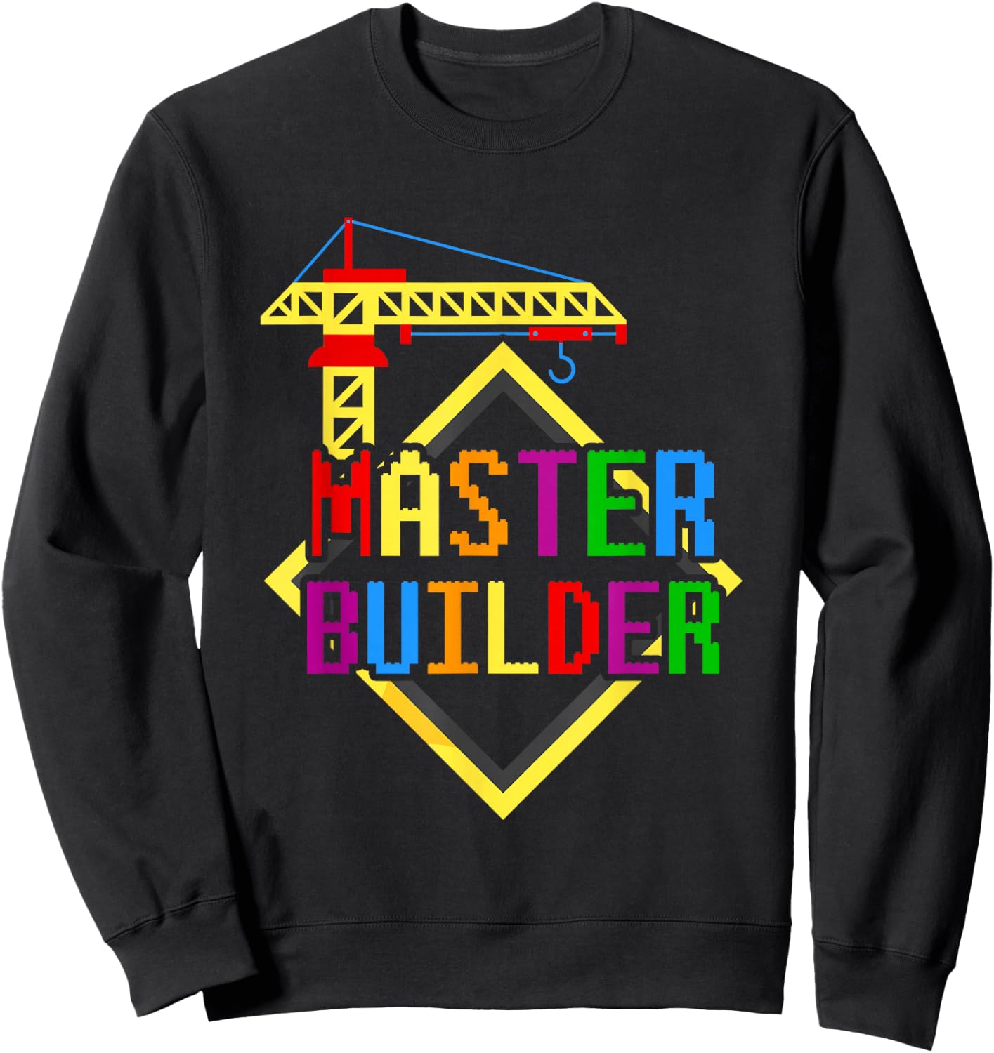 Master Builder Engineer Building Blocks Bricks Bricklayer Sweatshirt - Sweatshirt | Black
