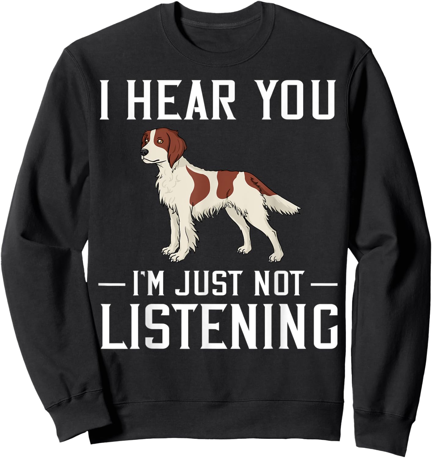 Irish Red And White Setter Dog Puppies Owner Lover Sweatshirt - Sweatshirt | Black