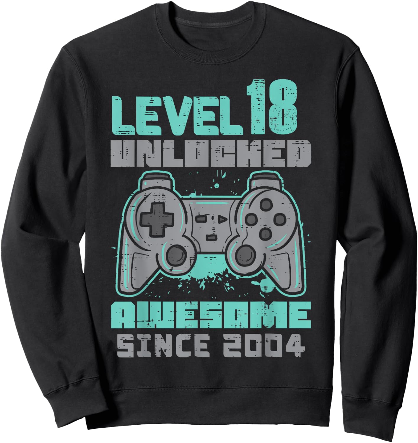 Level 18 Unlocked Born In 2001 Gamer 18th Birthday Him Men Sweatshirt - Sweatshirt | Black