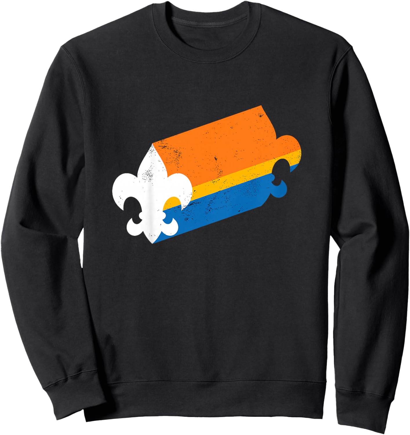 Kids Vintage Fleur Di Lis Sweatshirt - Sweatshirt | Black