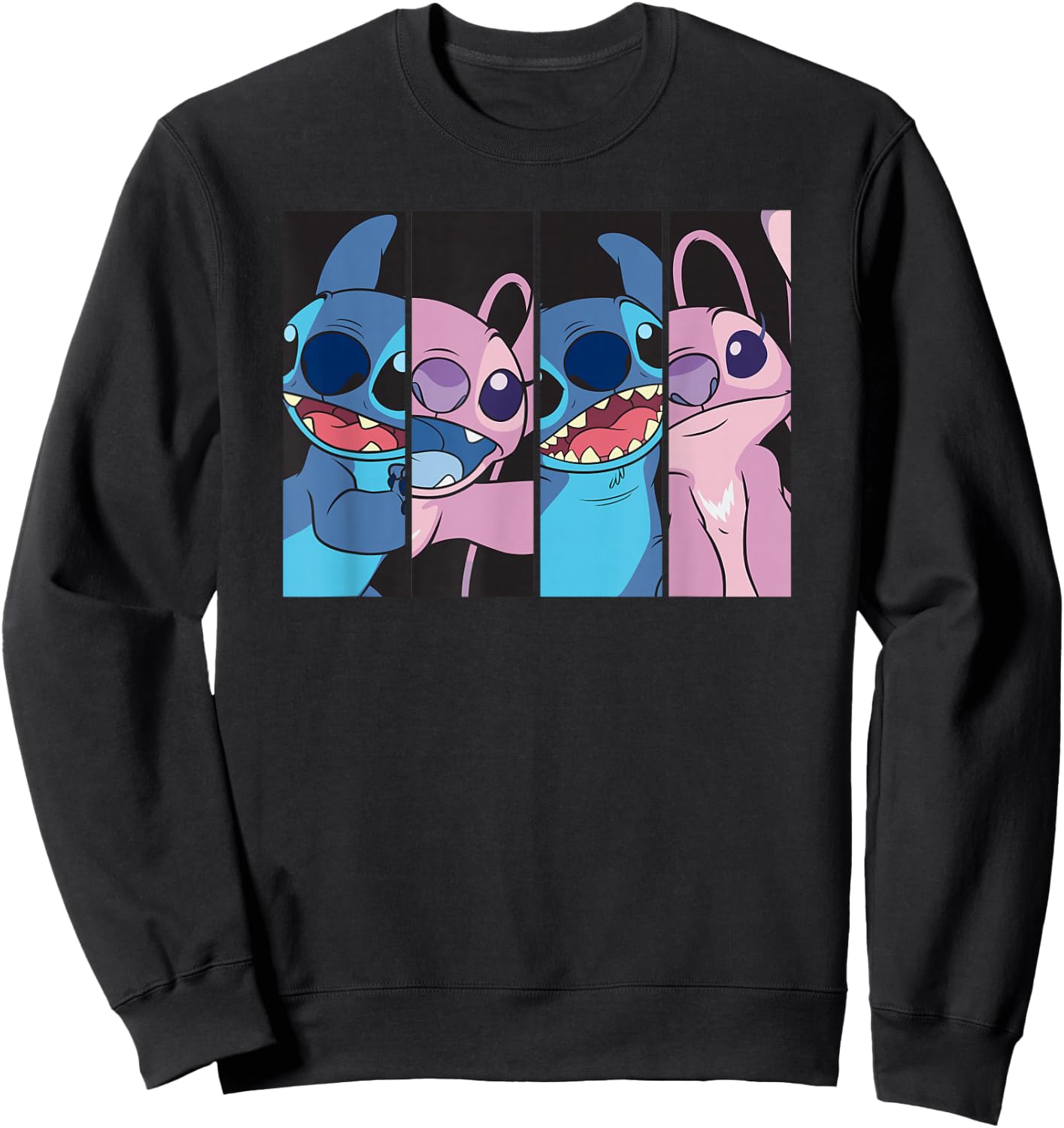 Lilo & Stitch 2: The Series - Stitch & Angel Boxed Faces Sweatshirt - Sweatshirt | Black
