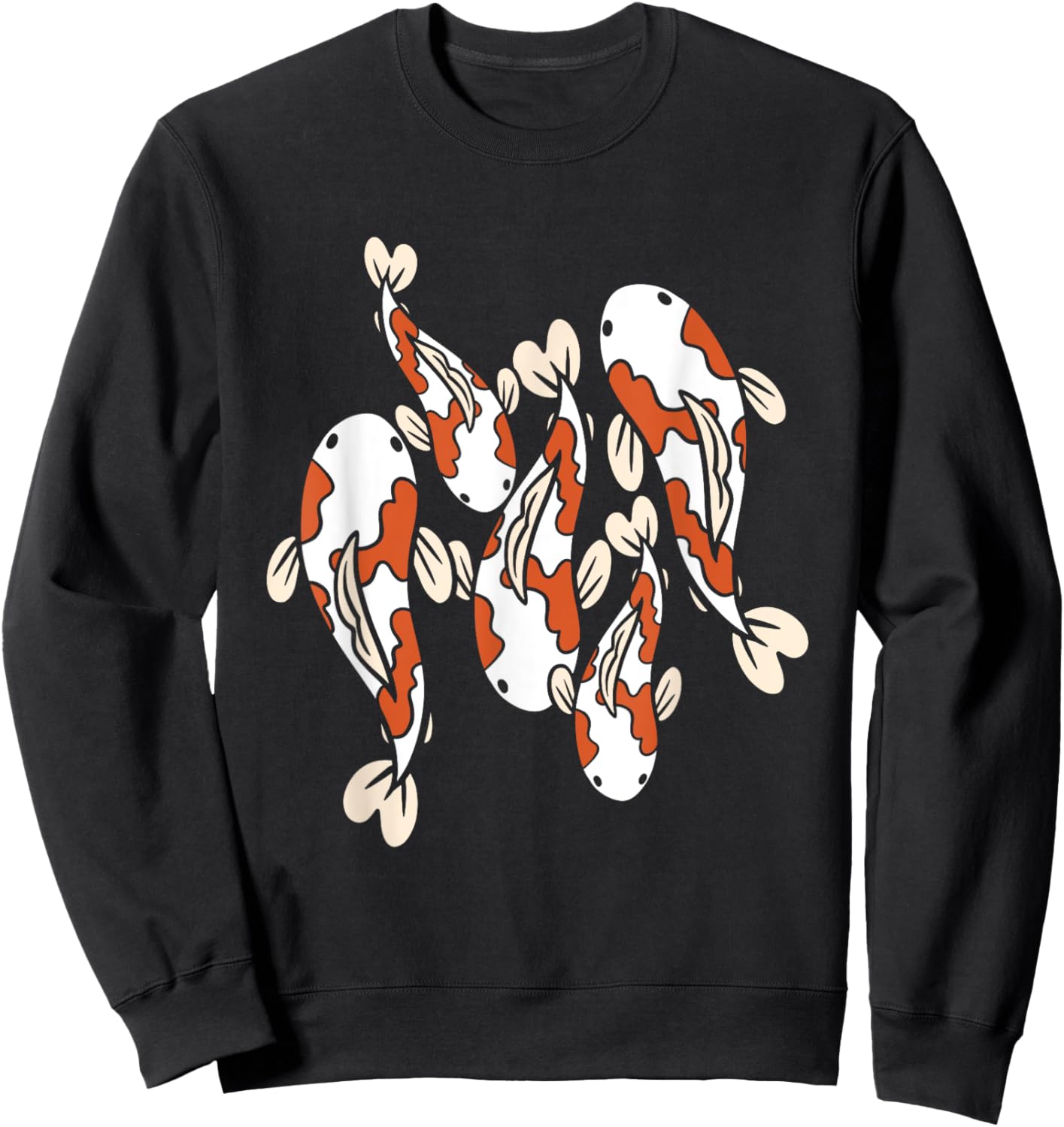 Watercolor Koi Fish Sweatshirt - Sweatshirt | Black
