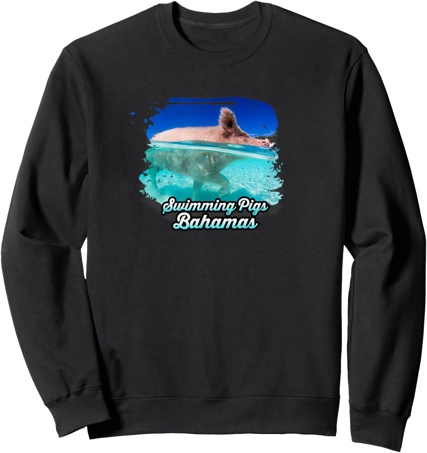 Swimming Pigs - Bahamas Sweatshirt - Sweatshirt | Black