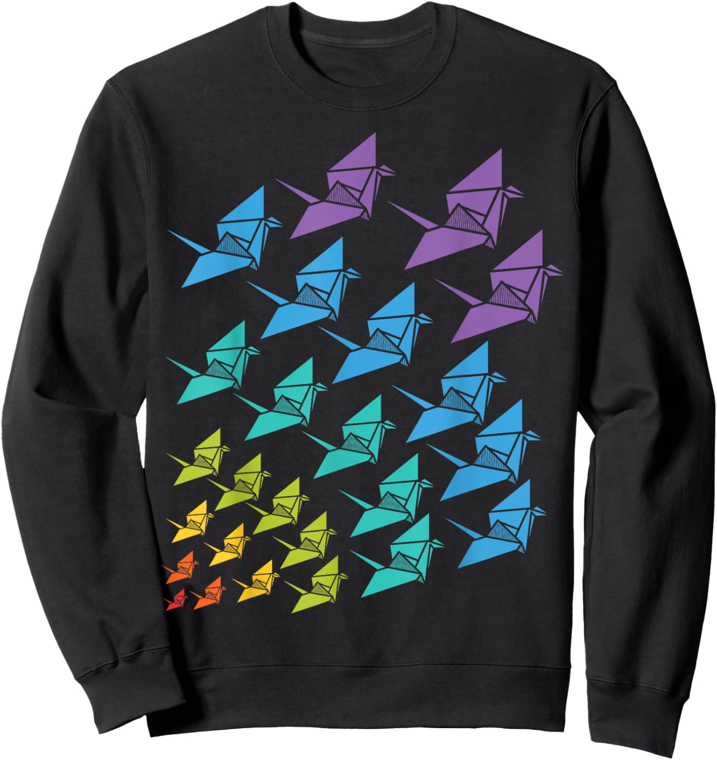 Origami Cranes Japanese Origami Crane Craft Sweatshirt - Sweatshirt | Black