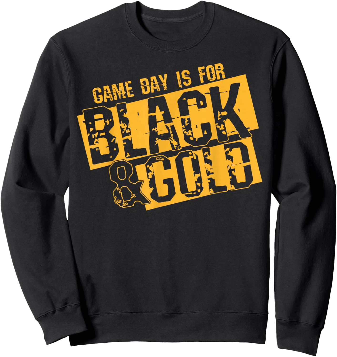 Black Gold Game Day Group Shirt for High School Football Sweatshirt - Sweatshirt | Black