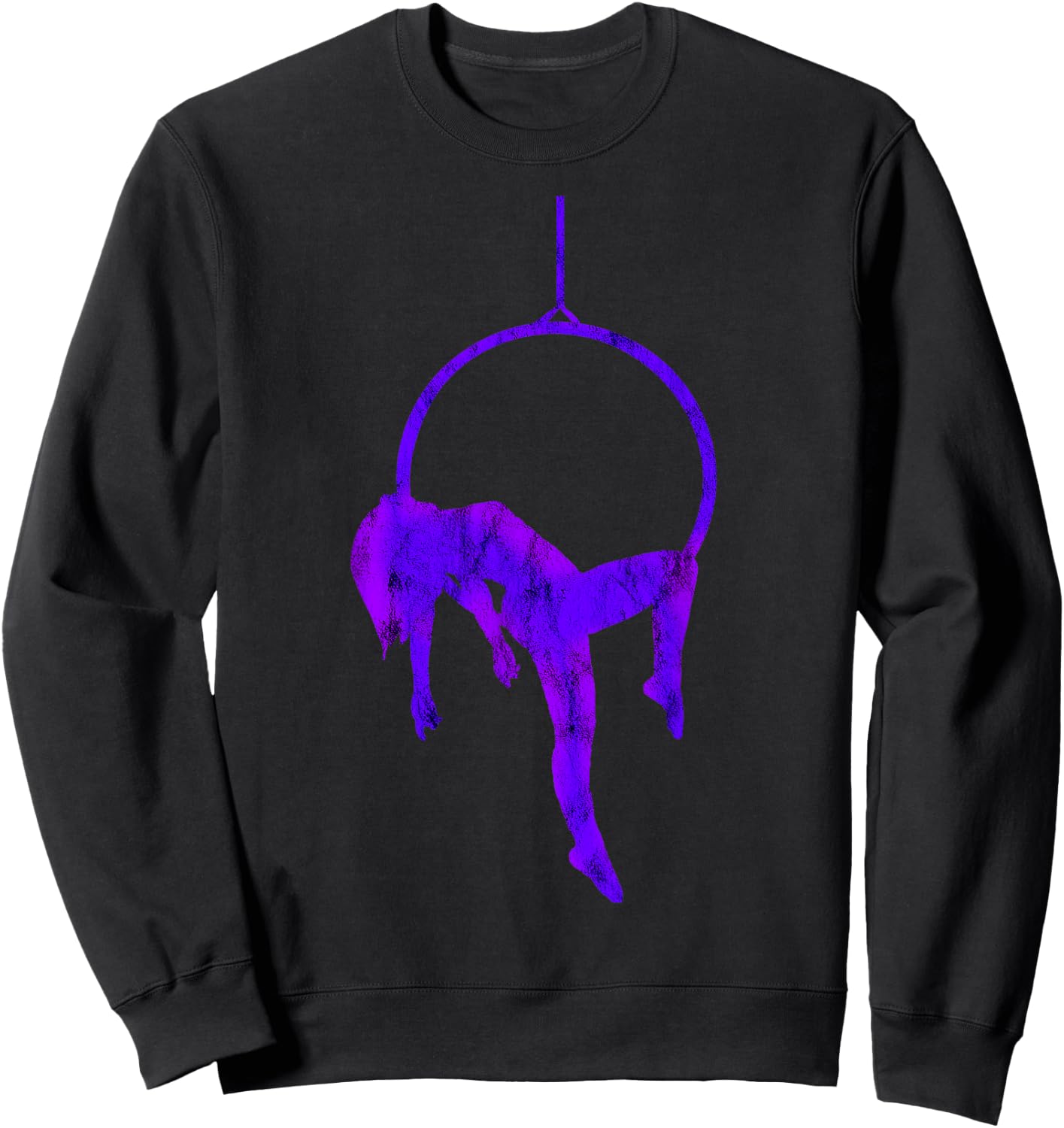 Hanging Aerialist Aerial Hoop Silk Circus Lyra Trapeze Sweatshirt - Sweatshirt | Black