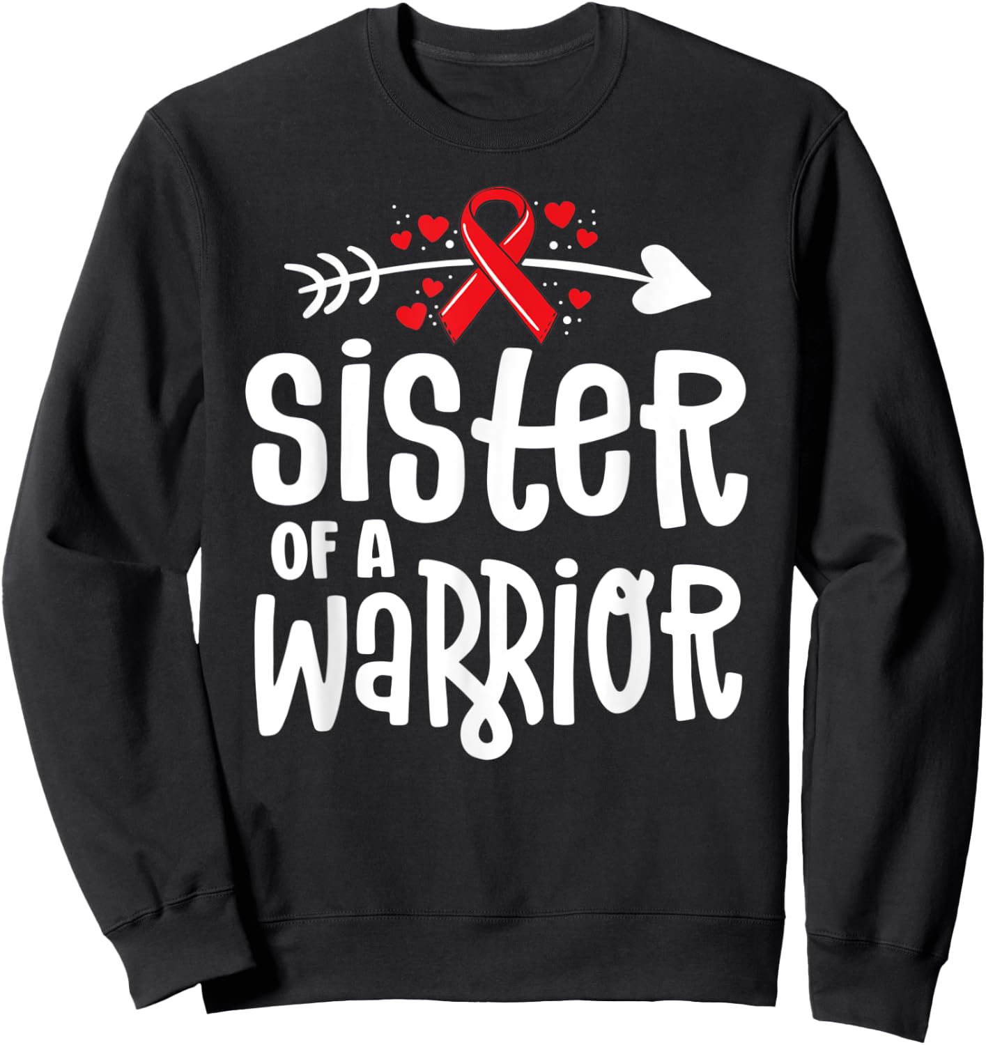 Sister Of A Warrior Family Pulmonary Embolism Awareness Sweatshirt - Sweatshirt | Black