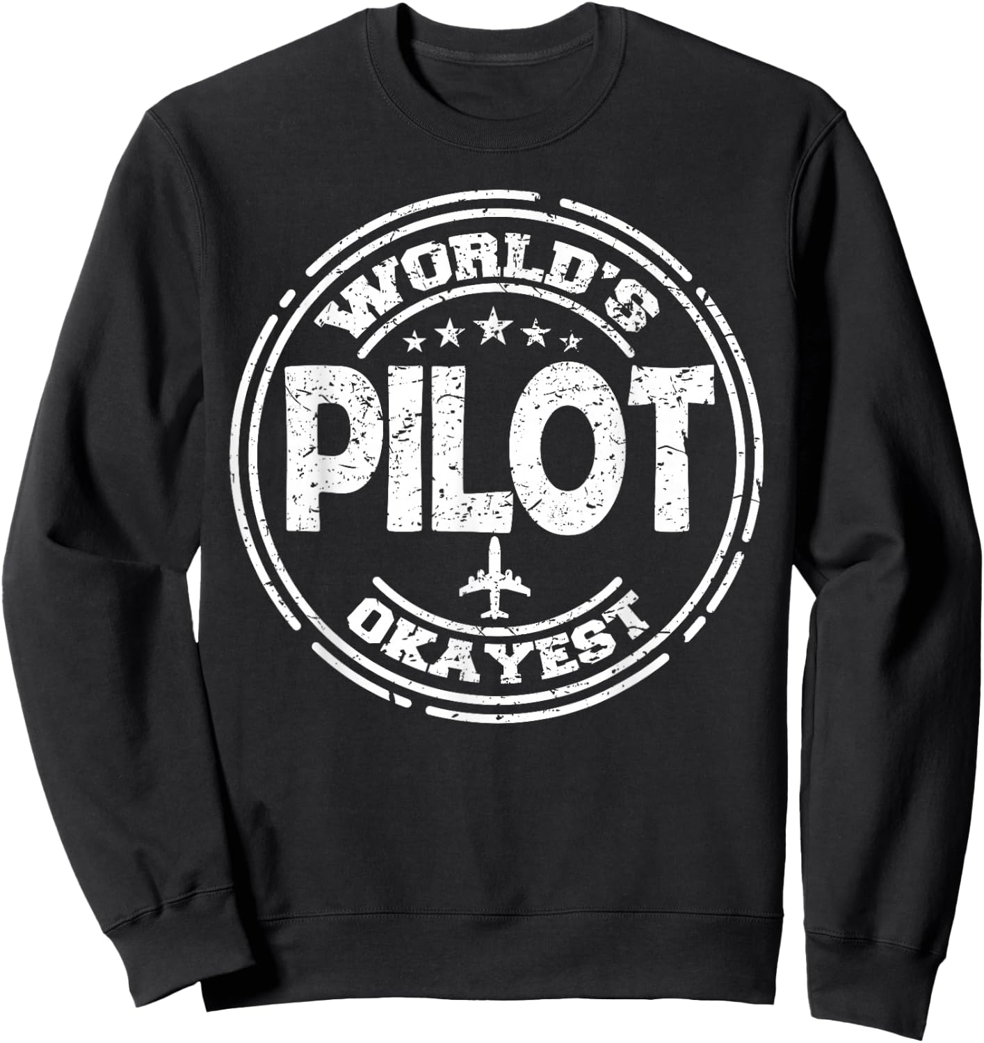 The World's Best or Best in Order Pilot Sweatshirt - Sweatshirt | Black