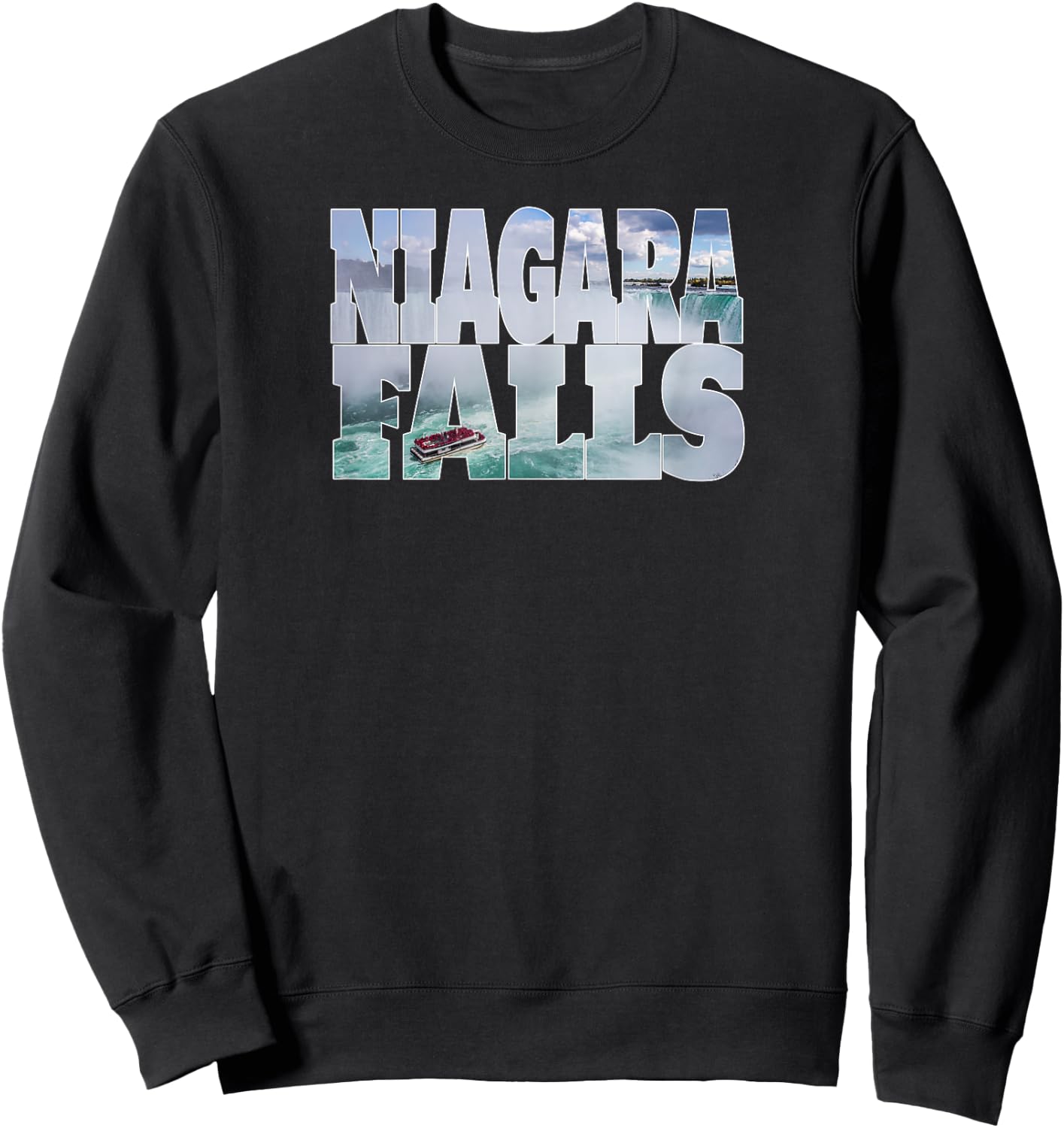 Niagara Falls Maid of Mist Waterfall Boat Tourist Souvenir Sweatshirt - Sweatshirt | Black