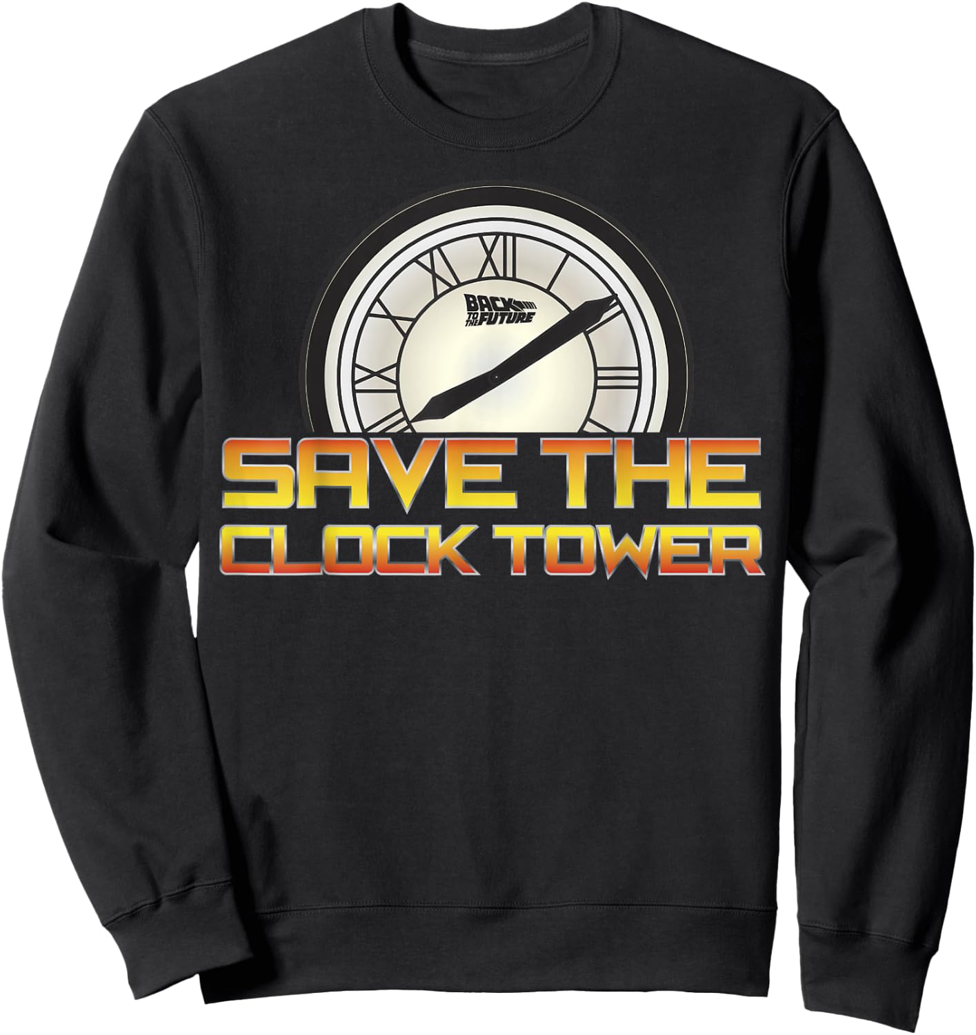 Back to The Future Save The Clock Tower Sweatshirt - Sweatshirt | Black