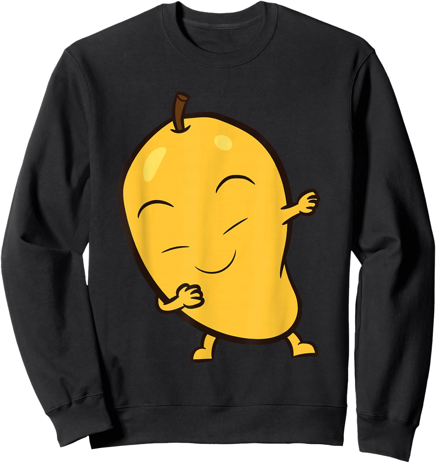 Cute Mango Fruit Love Mangos Dabbing Mango Sweatshirt - Sweatshirt | Black
