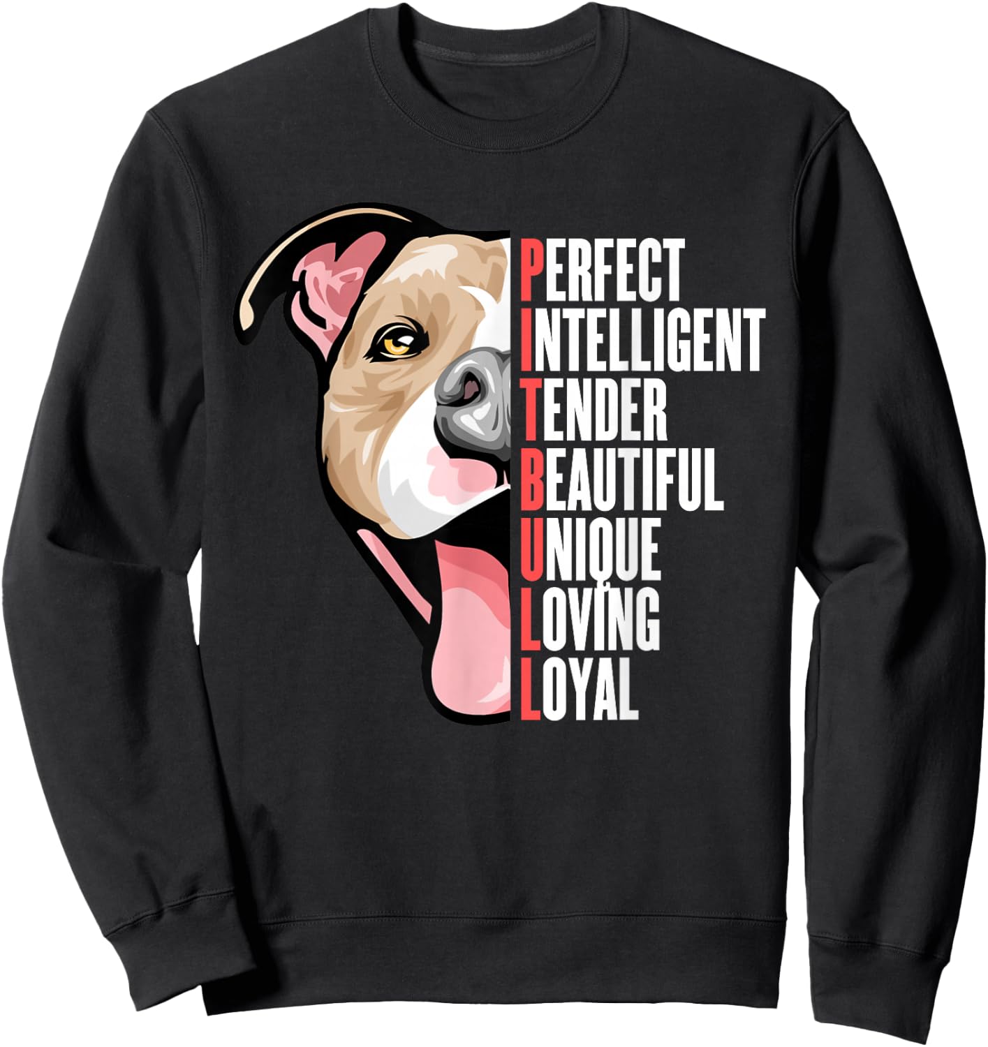 Pitbull Proud Pitbull Owners Top Men Women Kids Sweatshirt - Sweatshirt | Black