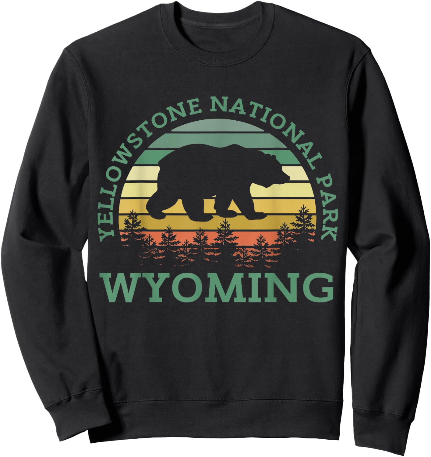 Yellowstone National Park Sweatshirt - Sweatshirt | Black