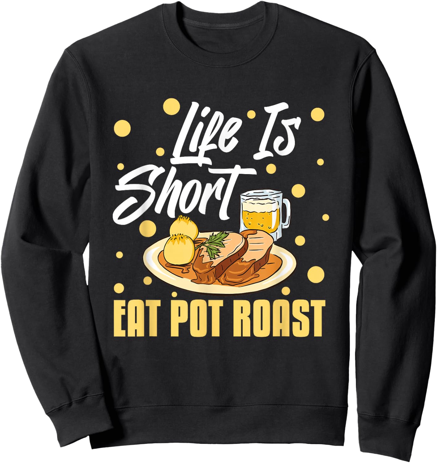 Pot Roast Recipe Slow Cooker Beef Meat Seasoning Sweatshirt - Sweatshirt | Black