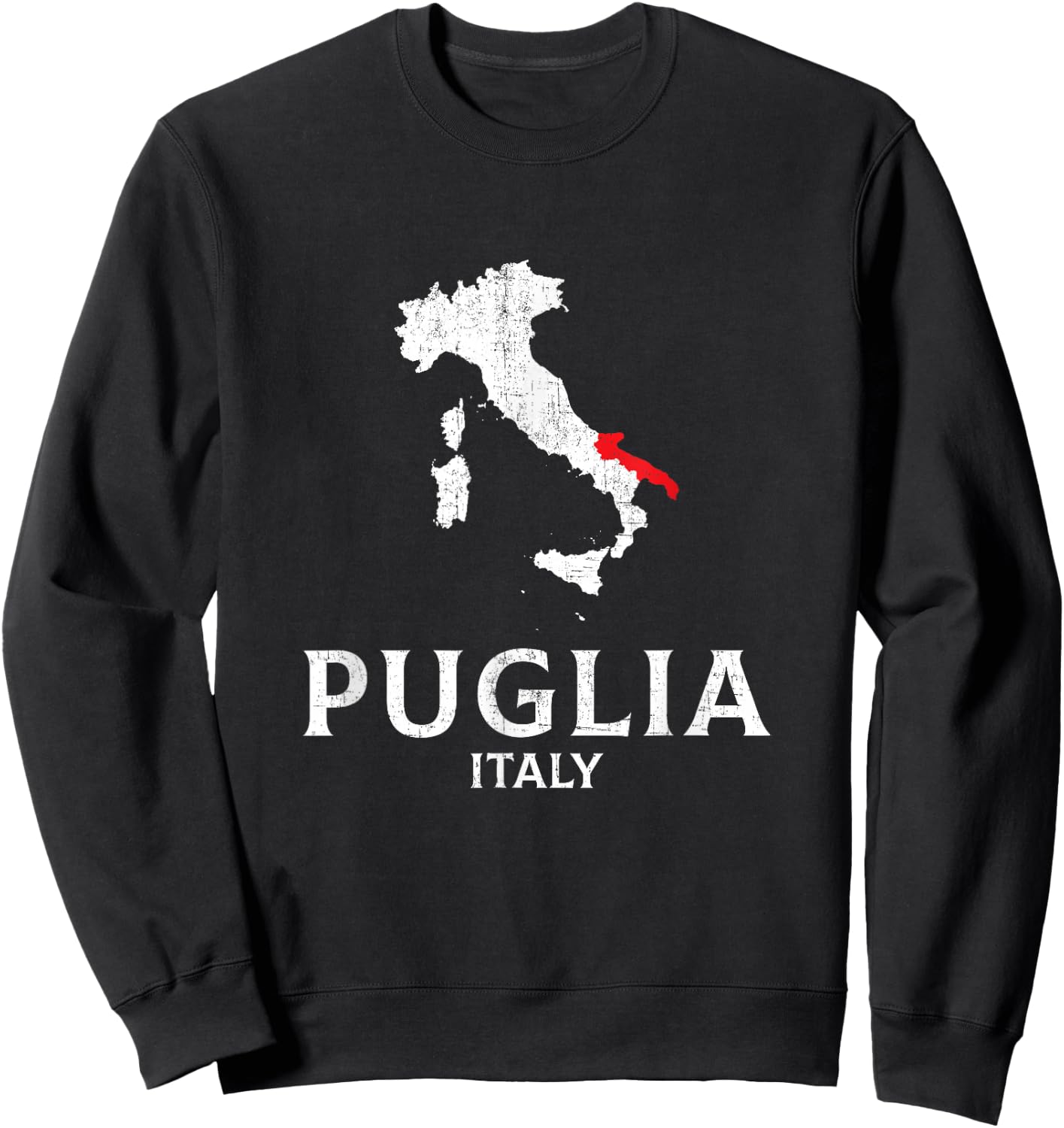 Puglia, Italian Italy Sweatshirt - Sweatshirt | Black