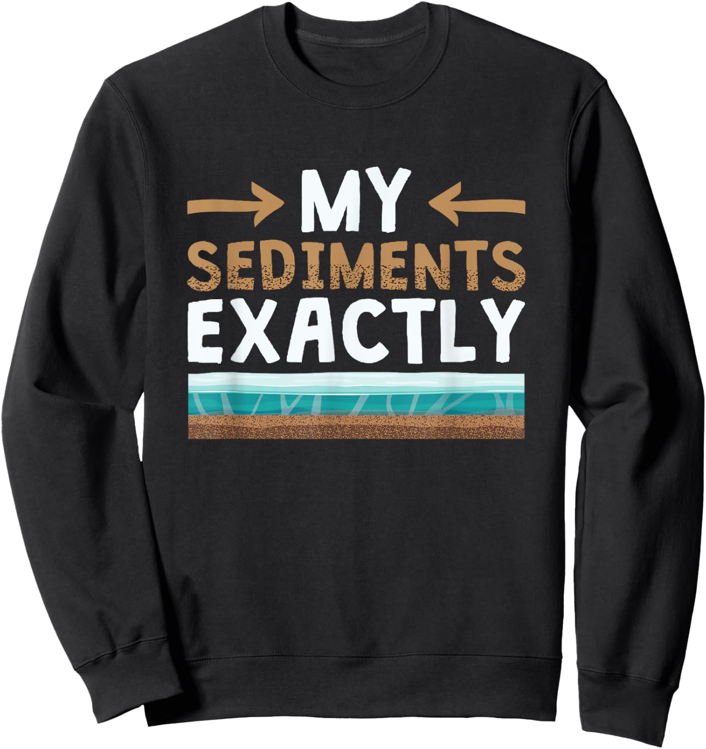 My Sediments Exactly Rock Collector Funny Geologist Humor Sweatshirt - Sweatshirt | Black