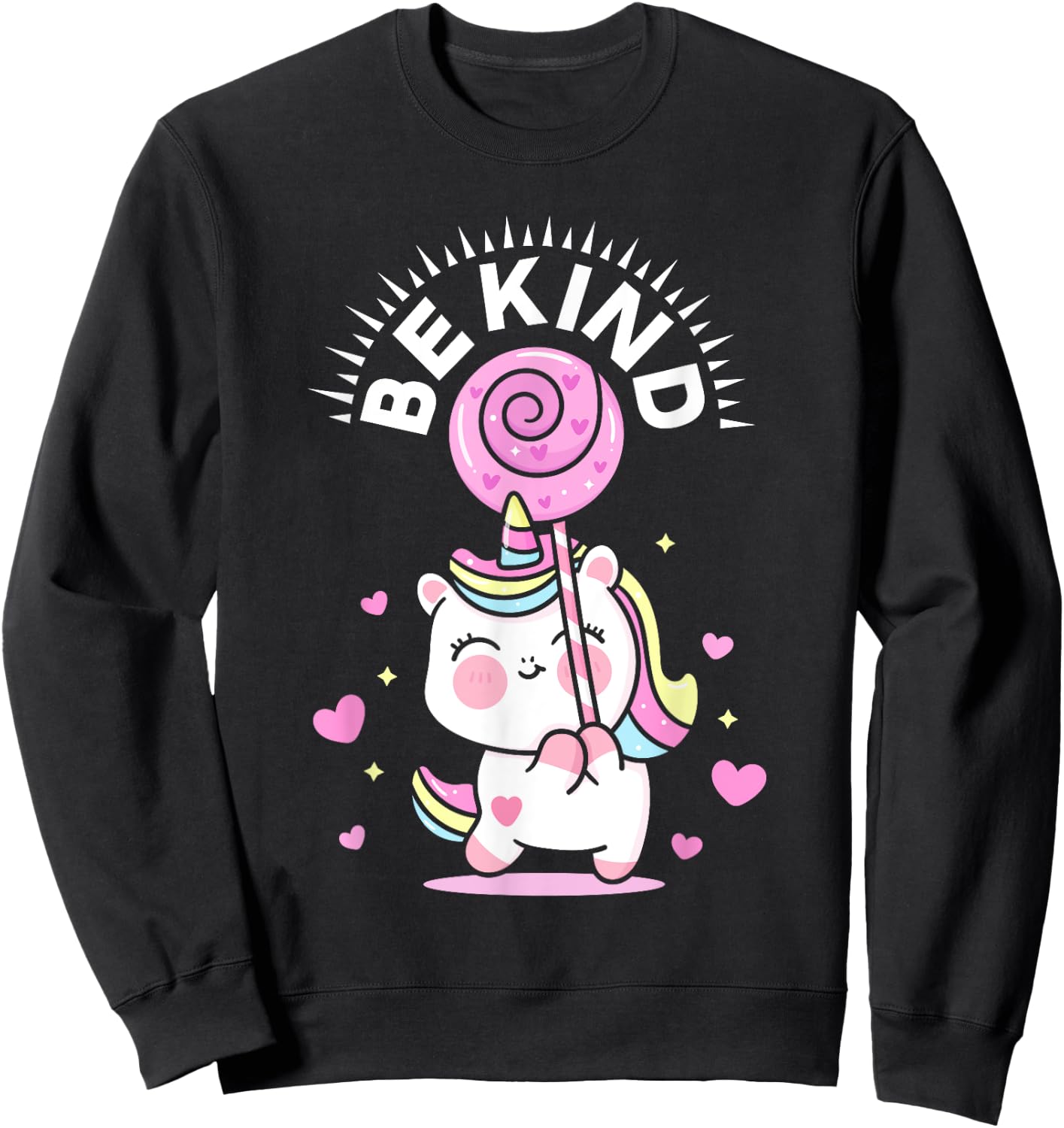 Unicorn Be Kind Kindness Inclusion Diversity Anti-Bullying Sweatshirt - Sweatshirt | Black
