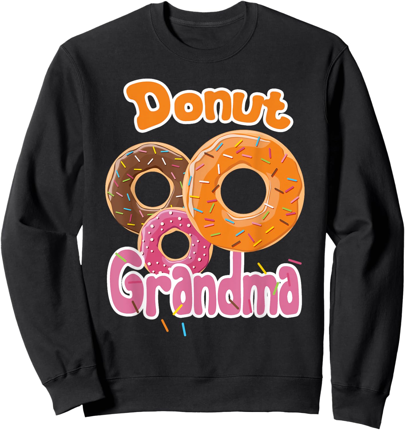 Donut Grandma shirt Sweatshirt - Sweatshirt | Black