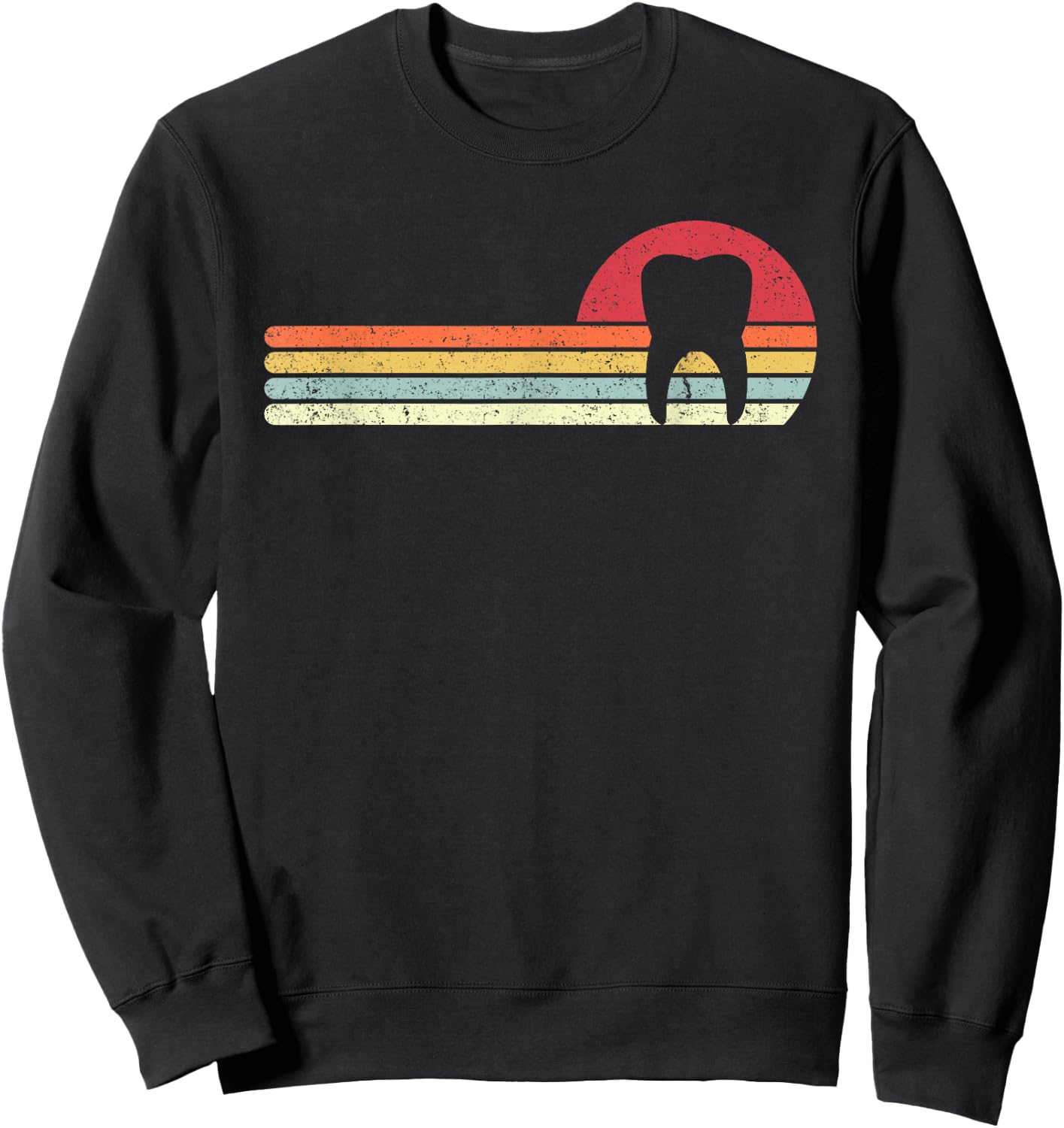 Dentist Shirt. Retro Style Tooth Sweatshirt - Sweatshirt | Black