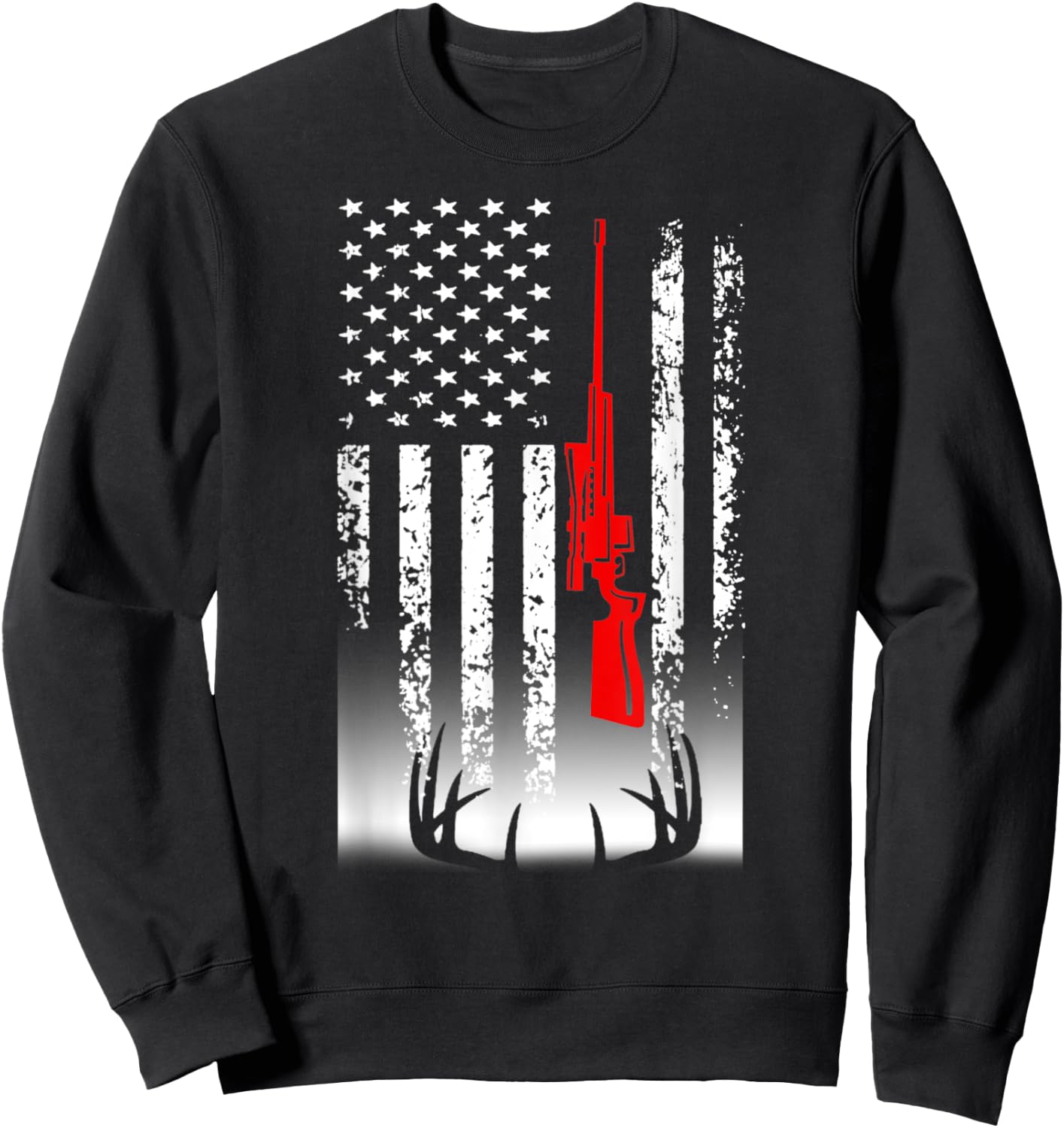 Deer Hunting & Fast Food Sweatshirt - Sweatshirt | Black