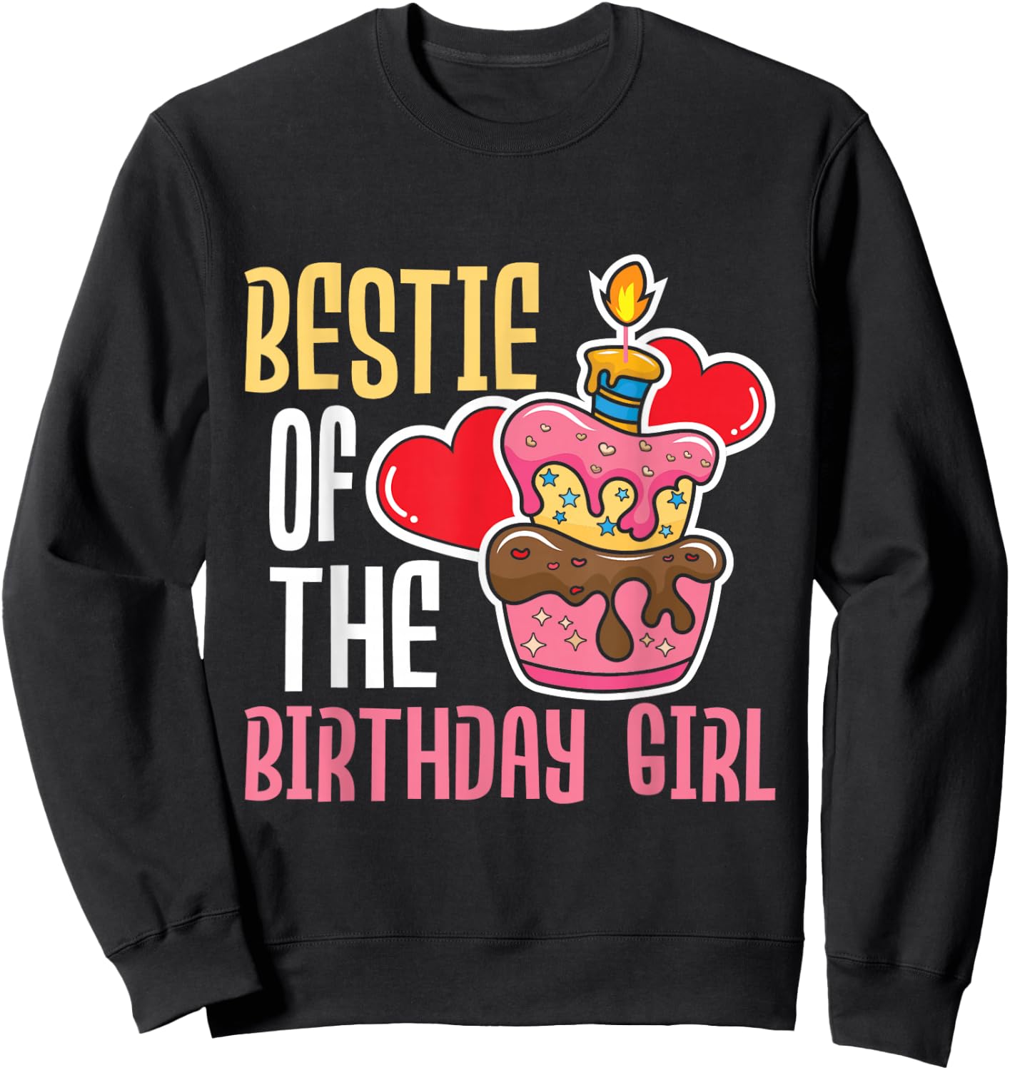 Bestie Of The Birthday Girl - Donut Party Best Friend BFF Sweatshirt - Sweatshirt | Black
