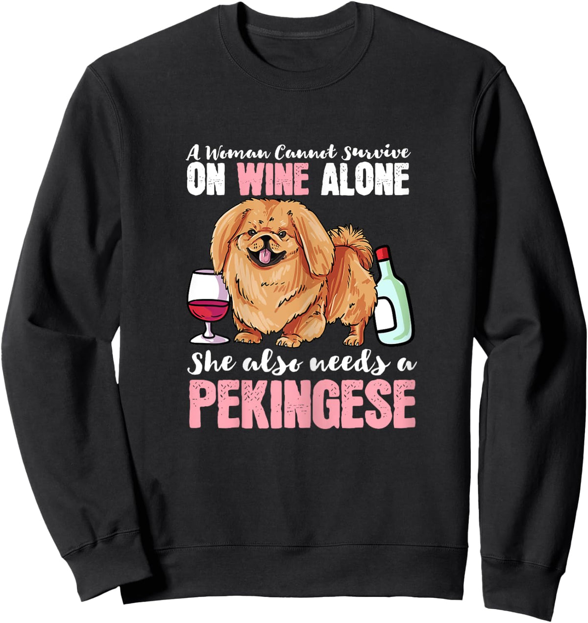 Pekingese Dog Owner Gift - I Love My Pekingese Dog Sweatshirt - Sweatshirt | Black