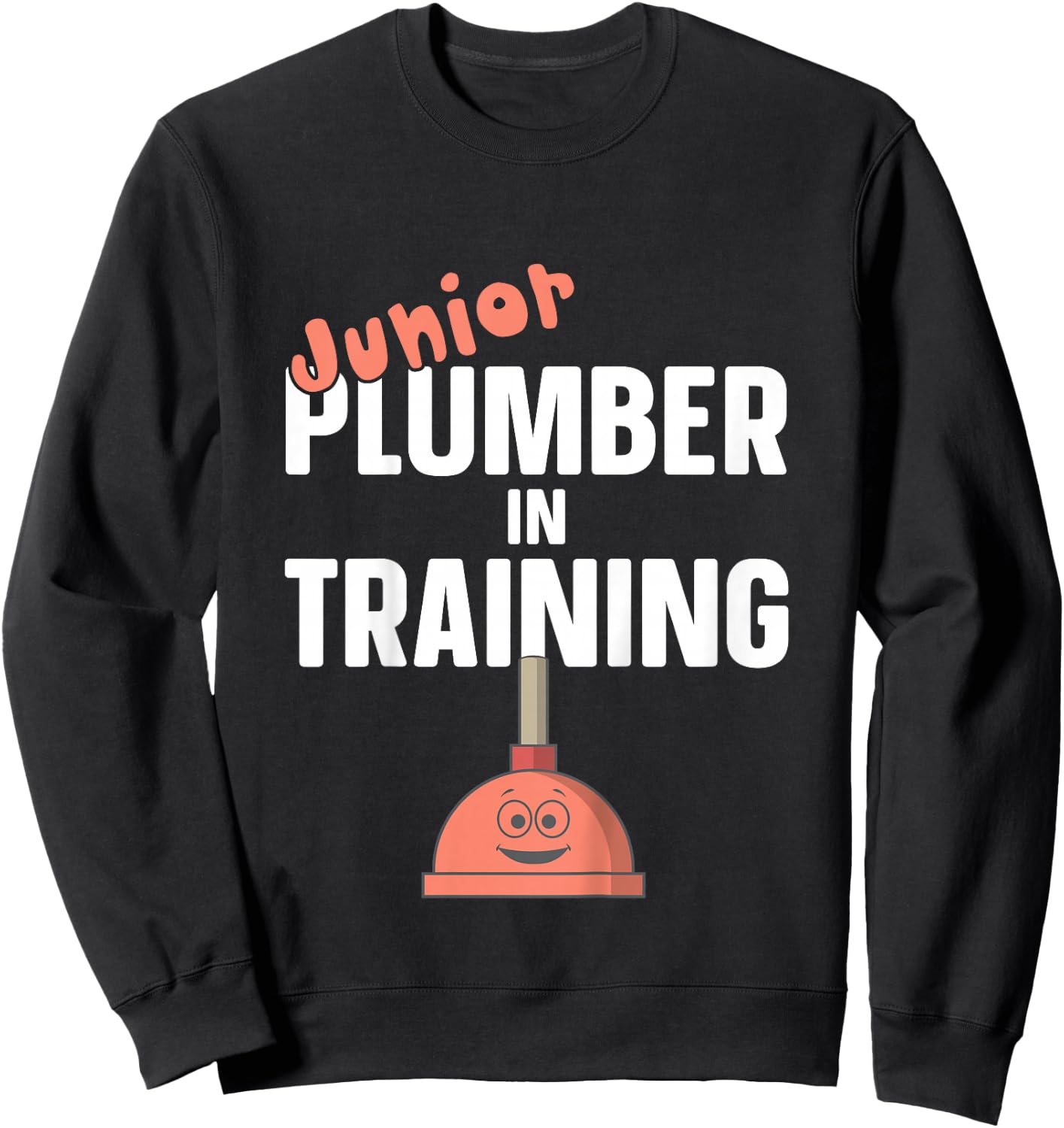 Junior Plumber in Training Plumbing Son Daughter Boy Girl Sweatshirt - Sweatshirt | Black