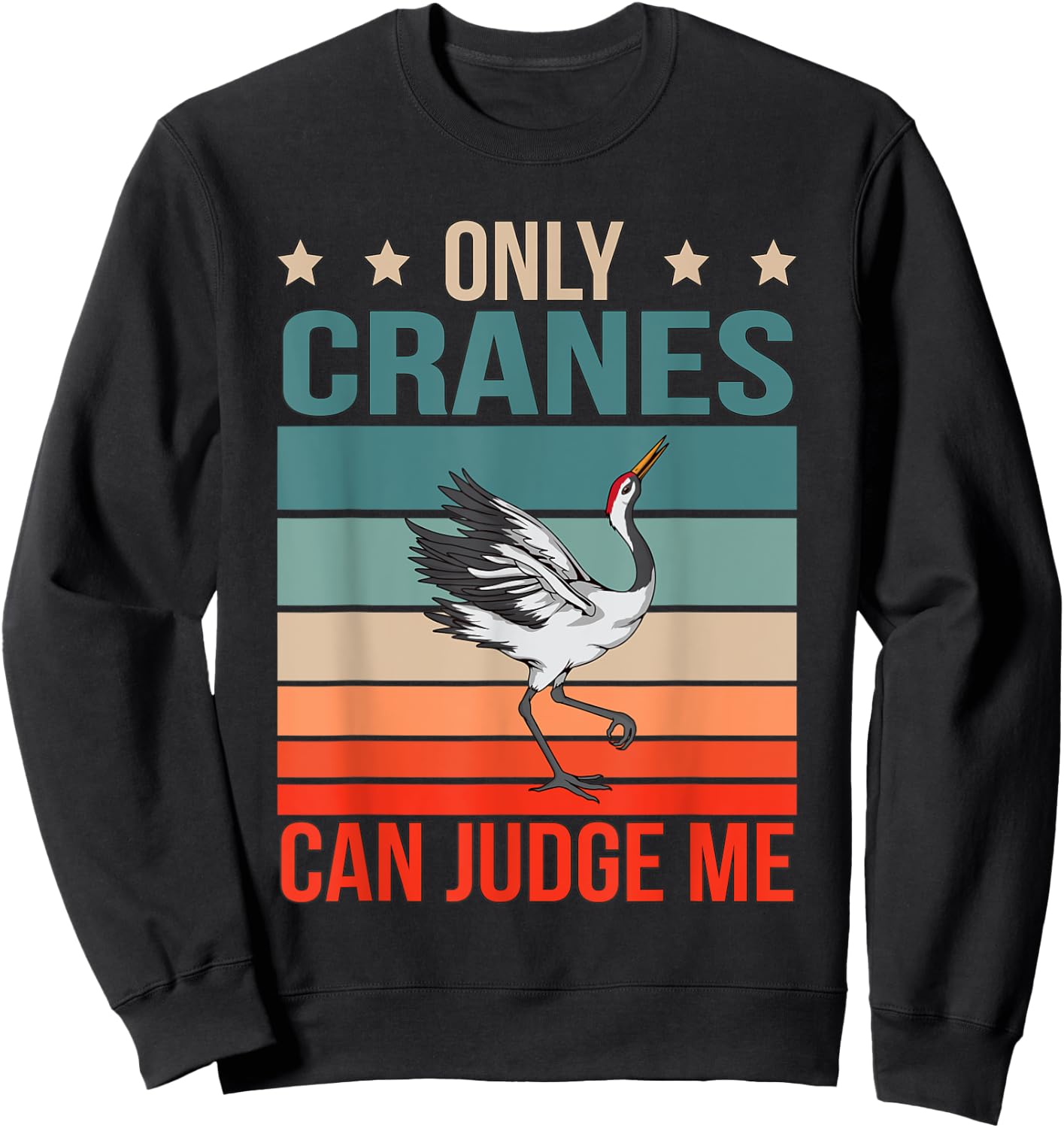 Cranes Can Judge Me Birdwatching Birding Bird Crane Sweatshirt - Sweatshirt | Black