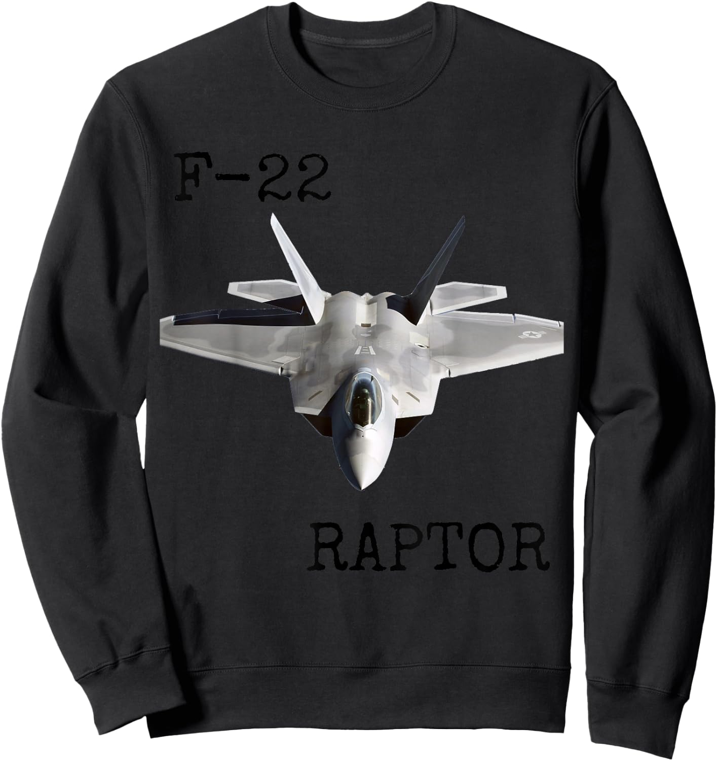 Air Force F-22 Raptor Fighter Jet Military Veteran Sweatshirt - Sweatshirt | Black