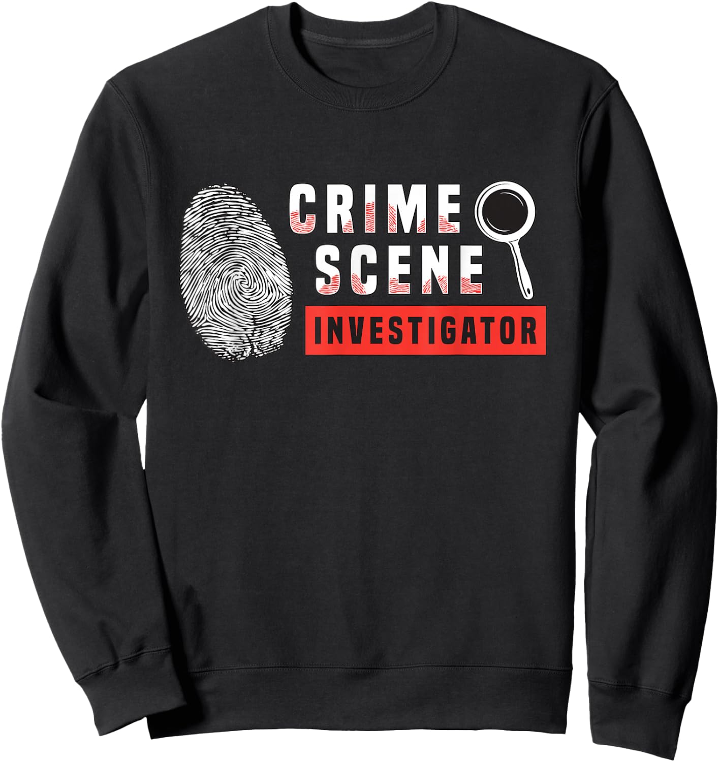 Crime Scene Investigator Forensic Scientist True Crime CSI Sweatshirt - Sweatshirt | Black