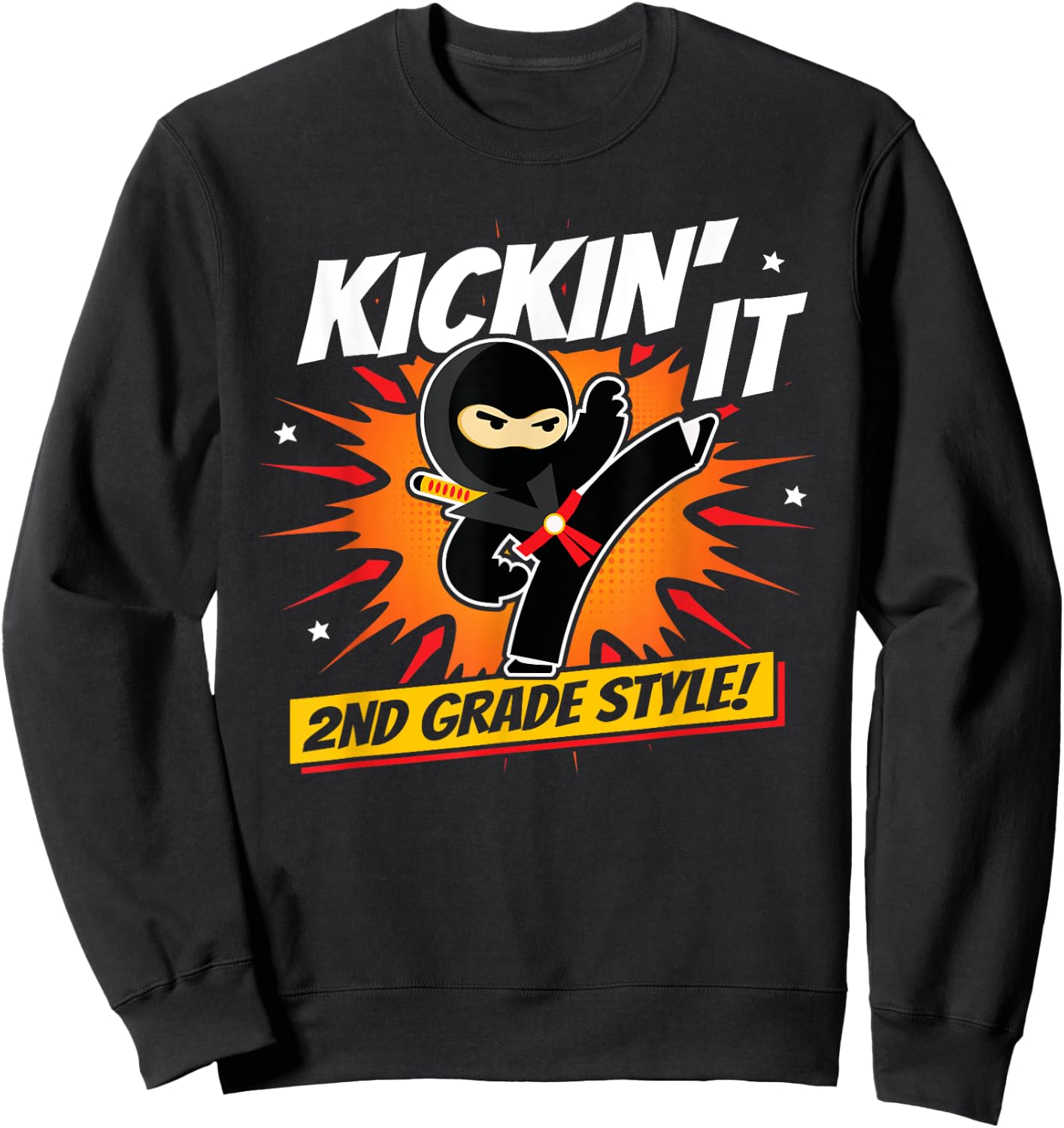 Second Grader - Back To School - Karate Ninja - 2nd Grade Sweatshirt - Sweatshirt | Black