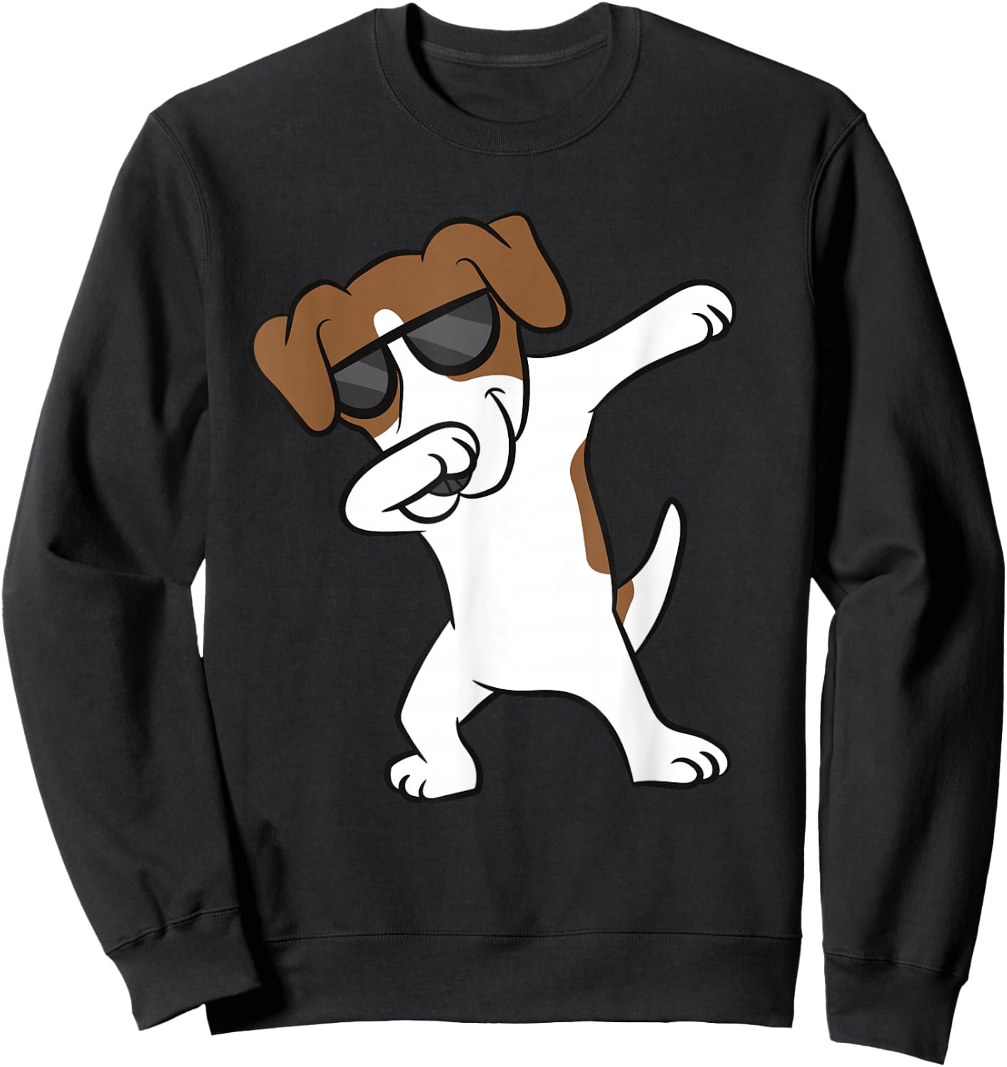 Jack Russell Dabbing Cute Jack Russell Love Jack Russells Sweatshirt - Sweatshirt | Black