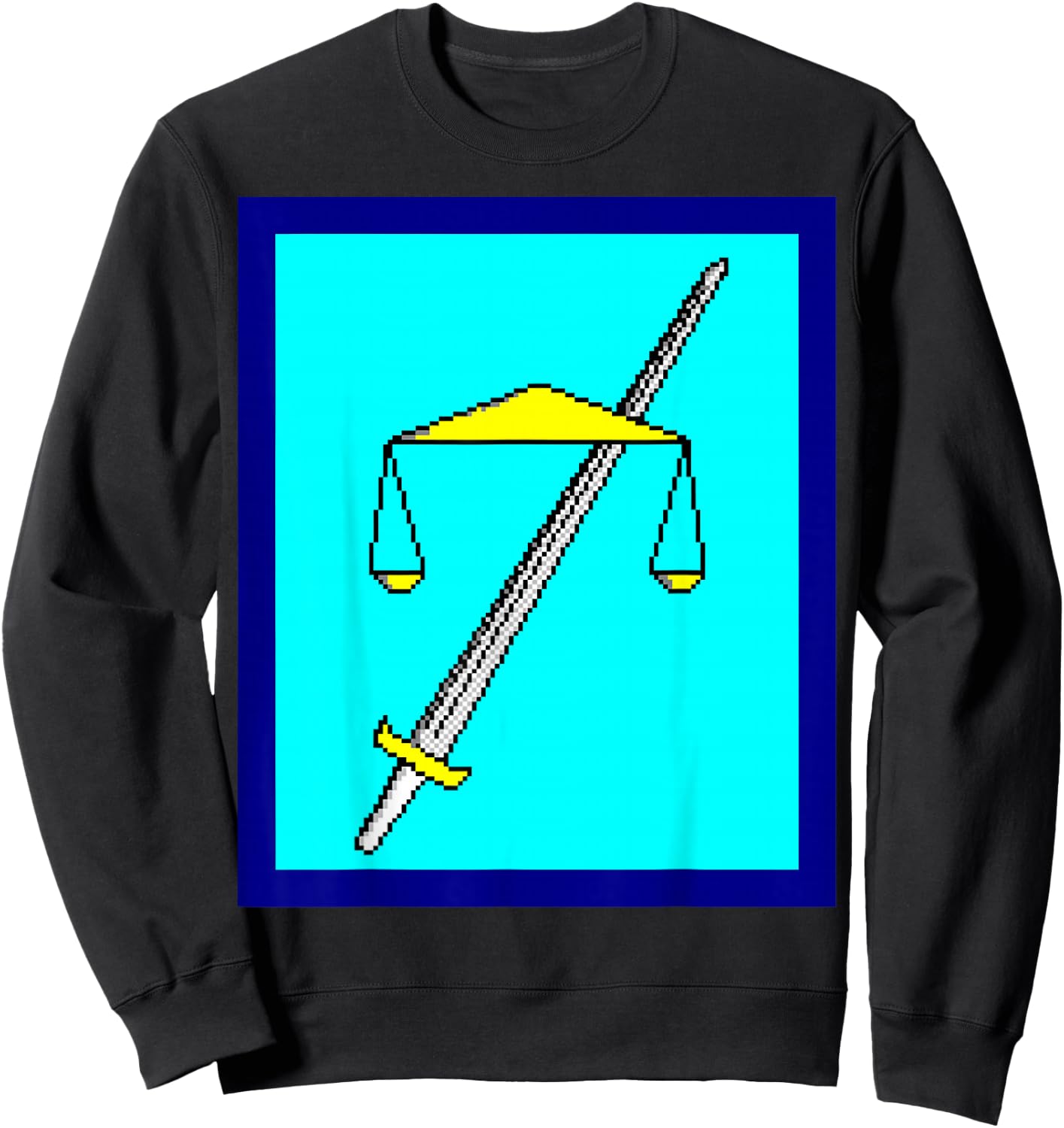 TEMPLEOS Women's Classic Fit Blue Cartoon , Small Sweatshirt - Sweatshirt | Black
