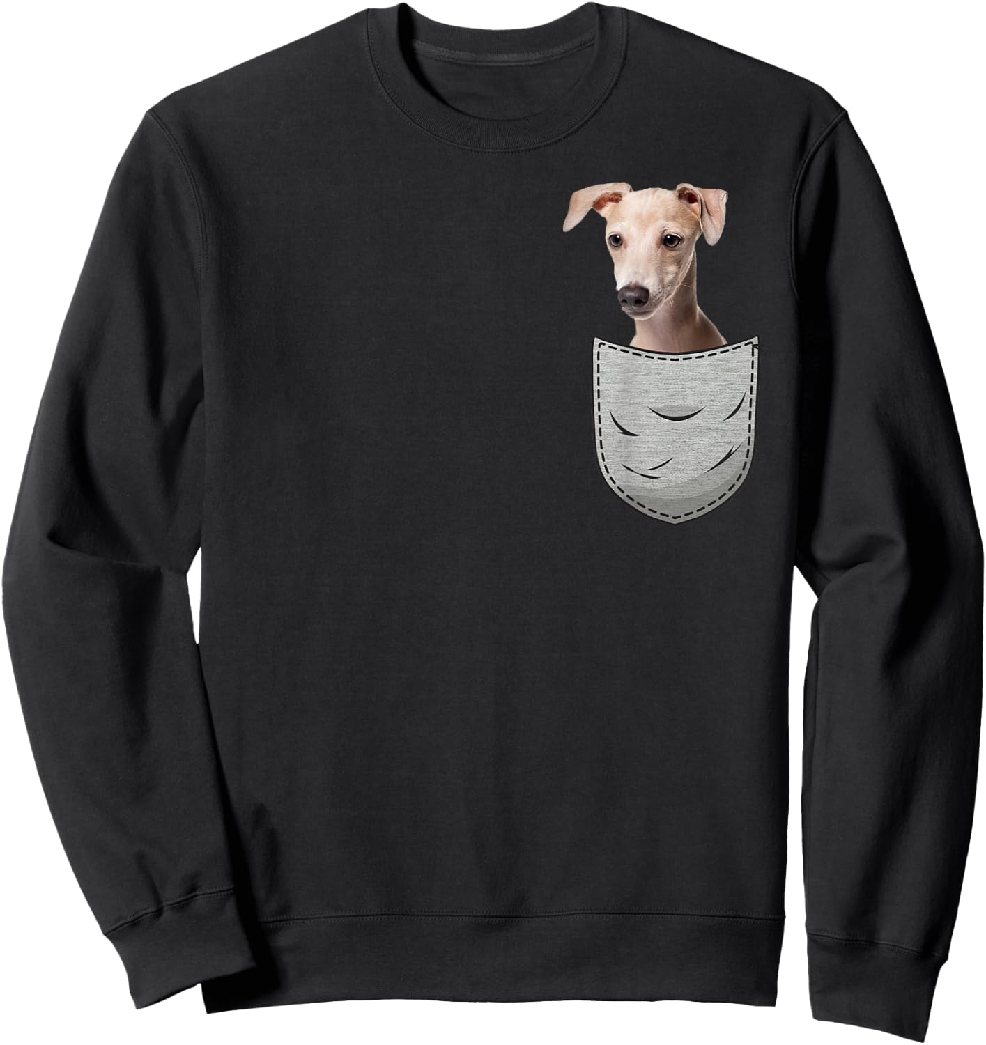 Italian Greyhound Whippet Chest Bag for Dog Owners Sweatshirt - Sweatshirt | Black