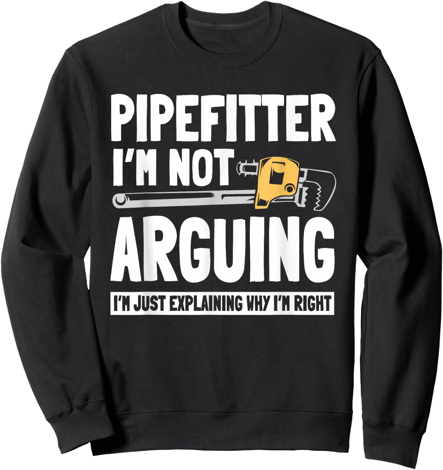 Pipefitter Steamfitter Plumber Tradesman Piping System Sweatshirt - Sweatshirt | Black