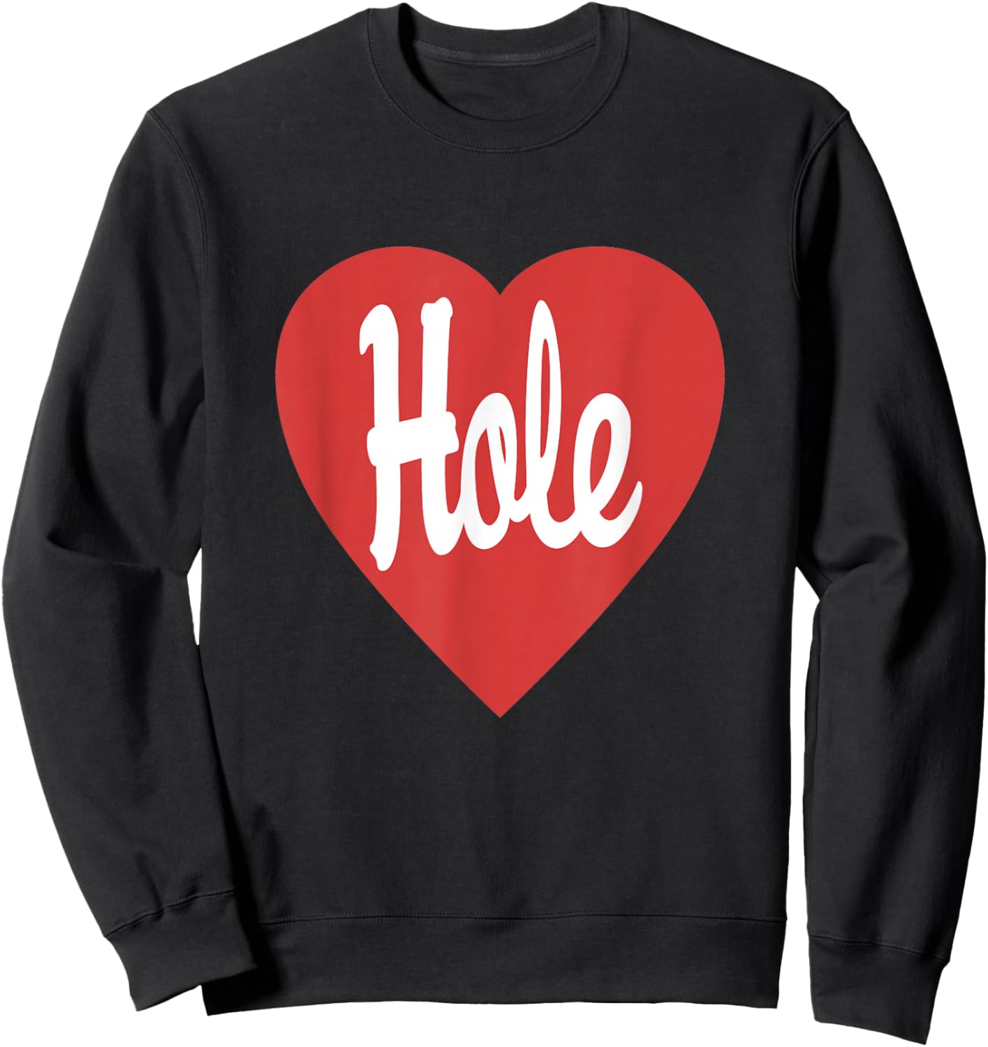 Hole - Heart Sweatshirt - Sweatshirt | Black