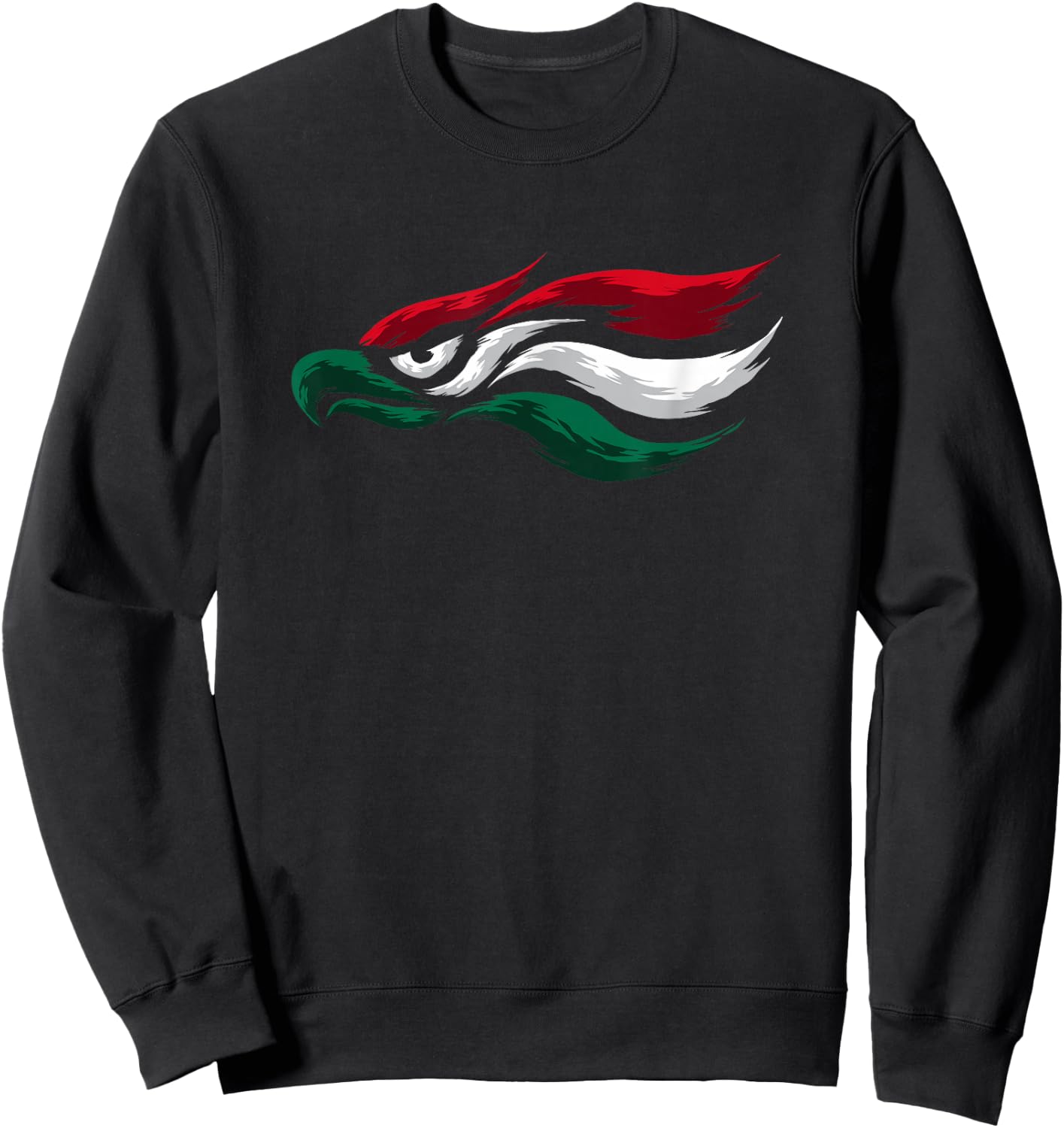 Mexican Eagle With Mexico Flag - Hecho En Mexico Sweatshirt - Sweatshirt | Black