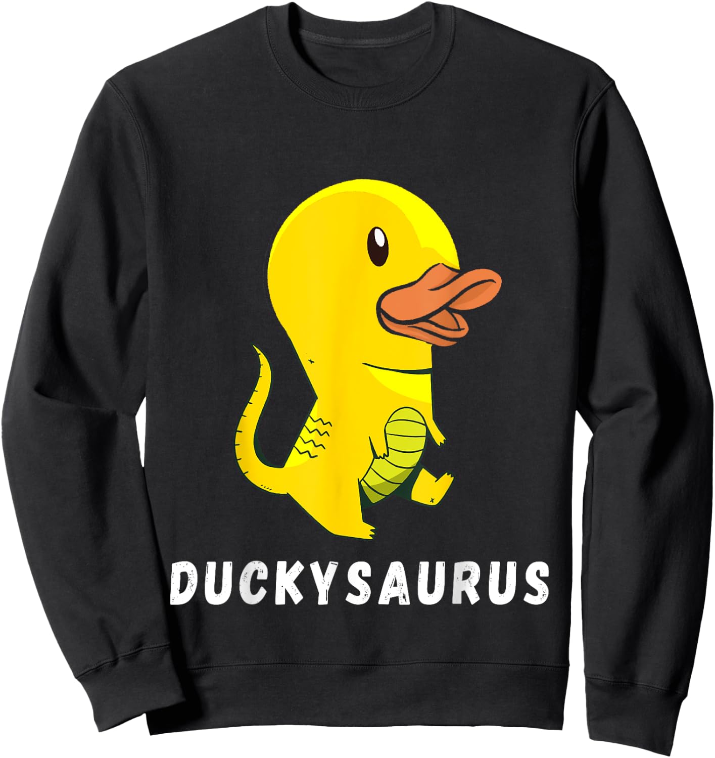 Rubber Duck Dinosaur Funny Rubber Duck Dino Ducky T-Rex Sweatshirt - Sweatshirt | Black