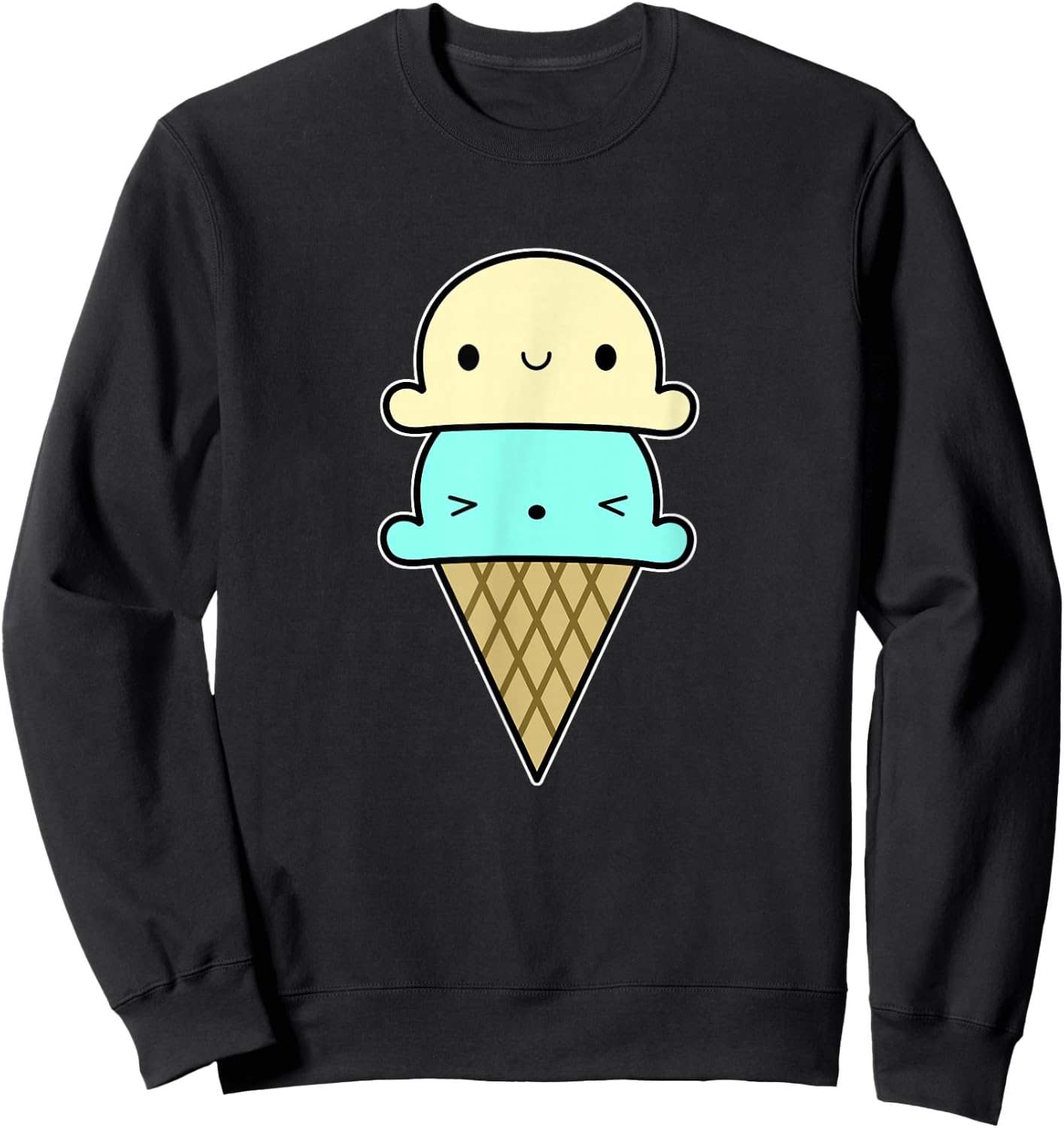 Ice Cream Shirt Kids Toddler Girls and Boys Sweatshirt - Sweatshirt | Black