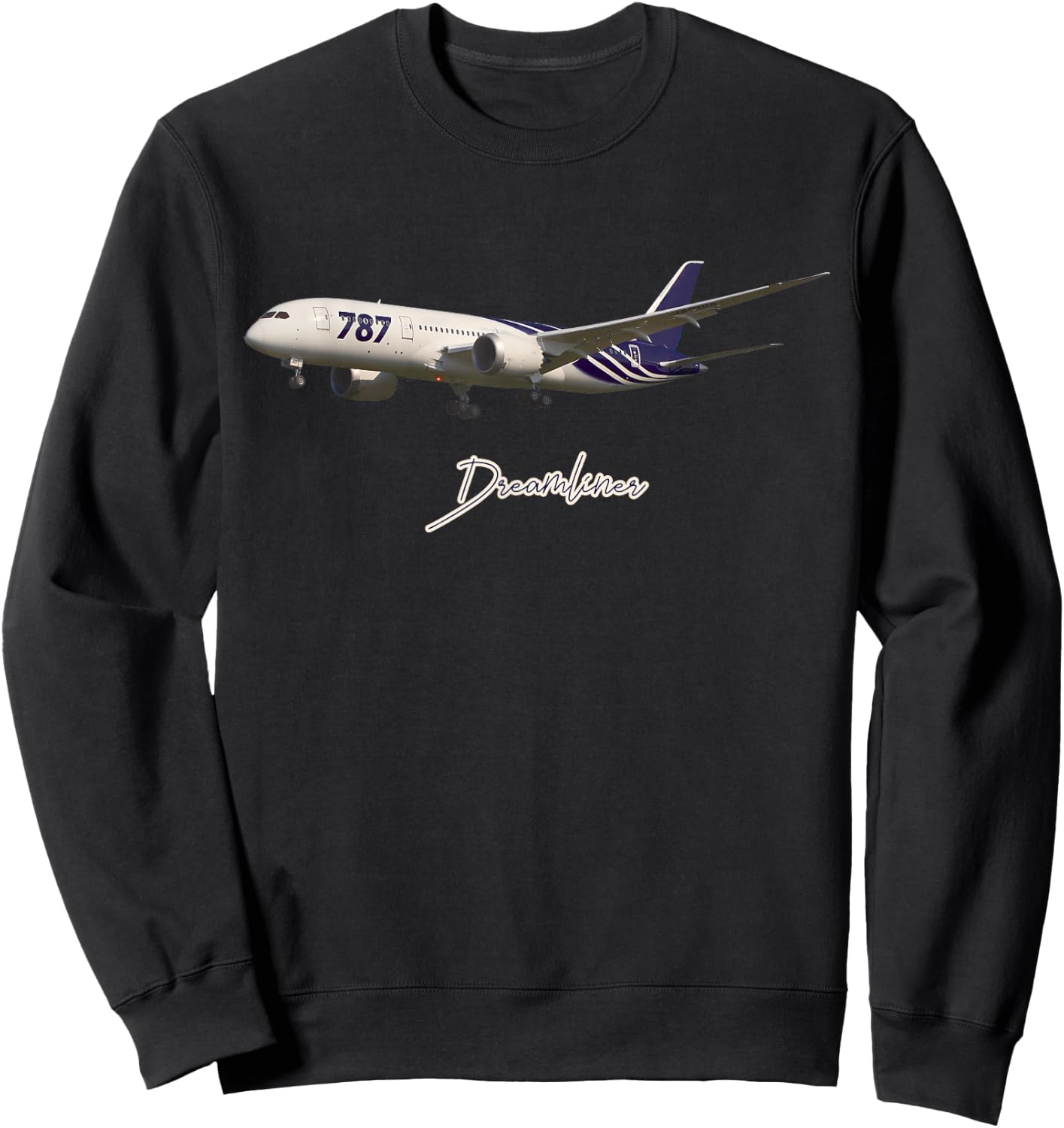 787 Passenger Plane Sweatshirt - Sweatshirt | Black