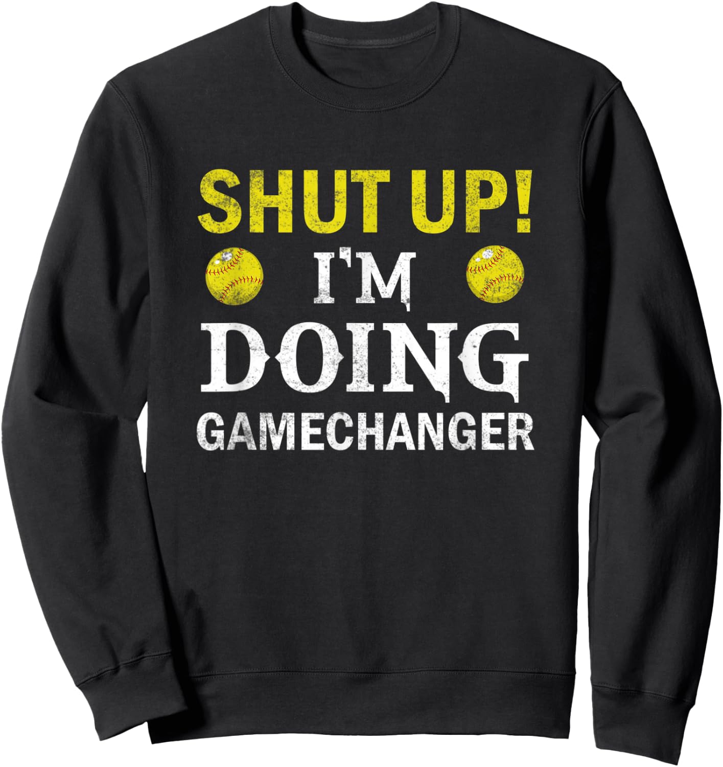 Softball Player Pitcher I'm Doing Gamechanger Sweatshirt - Sweatshirt | Black