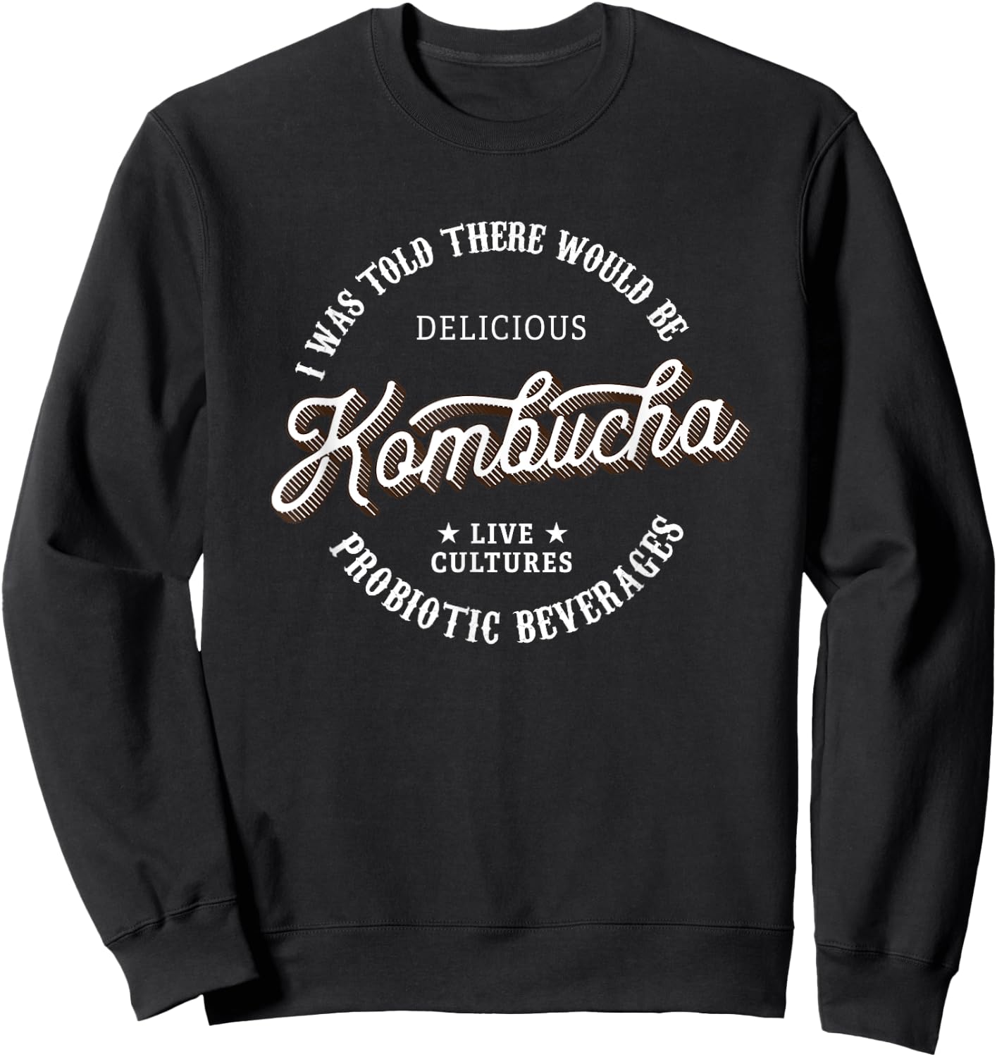 Kombucha Gifts - Funny Vintage Kombucha Label Sweatshirt - Sweatshirt | Black