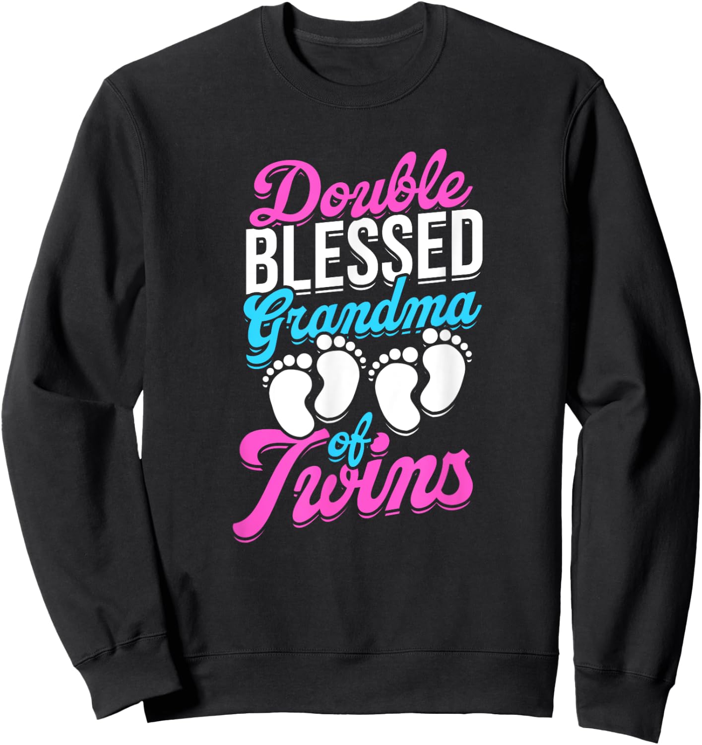 Double blessed grandma of twins - Family Spoiling Grandma Sweatshirt - Sweatshirt | Black